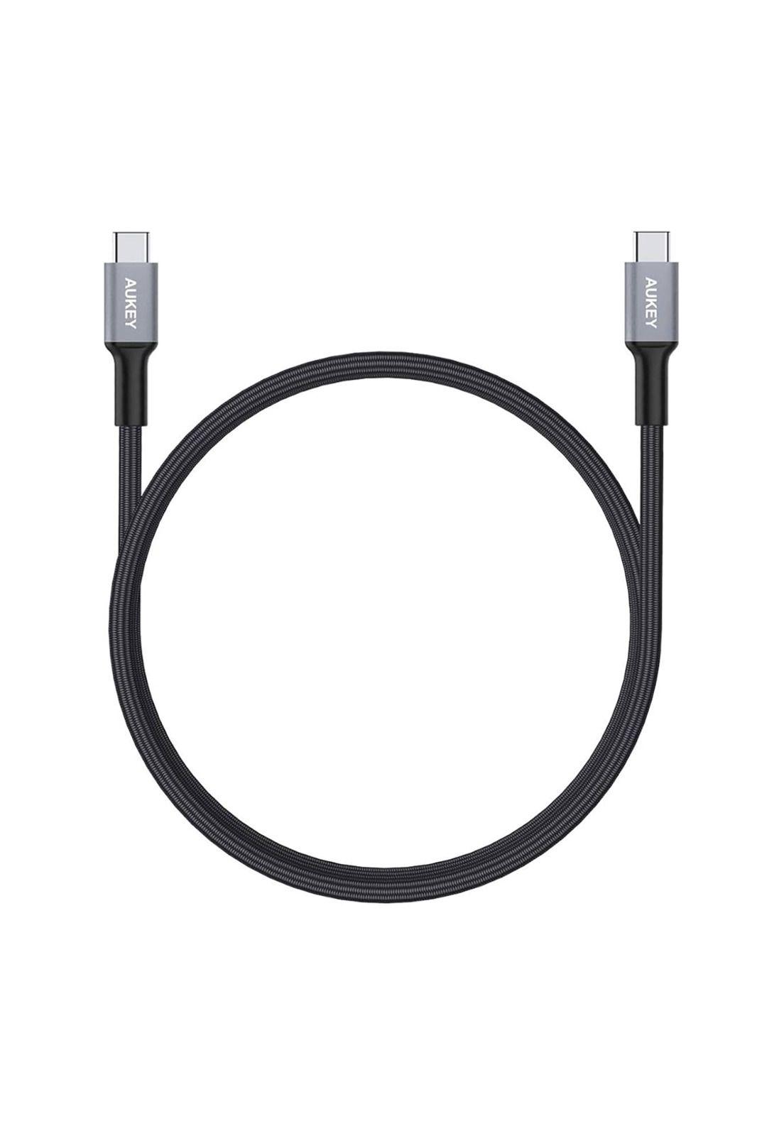 AUKEY Cable Braided Nylone USB-C a USB-C 3.0 2M Negro - CB-CD6-0