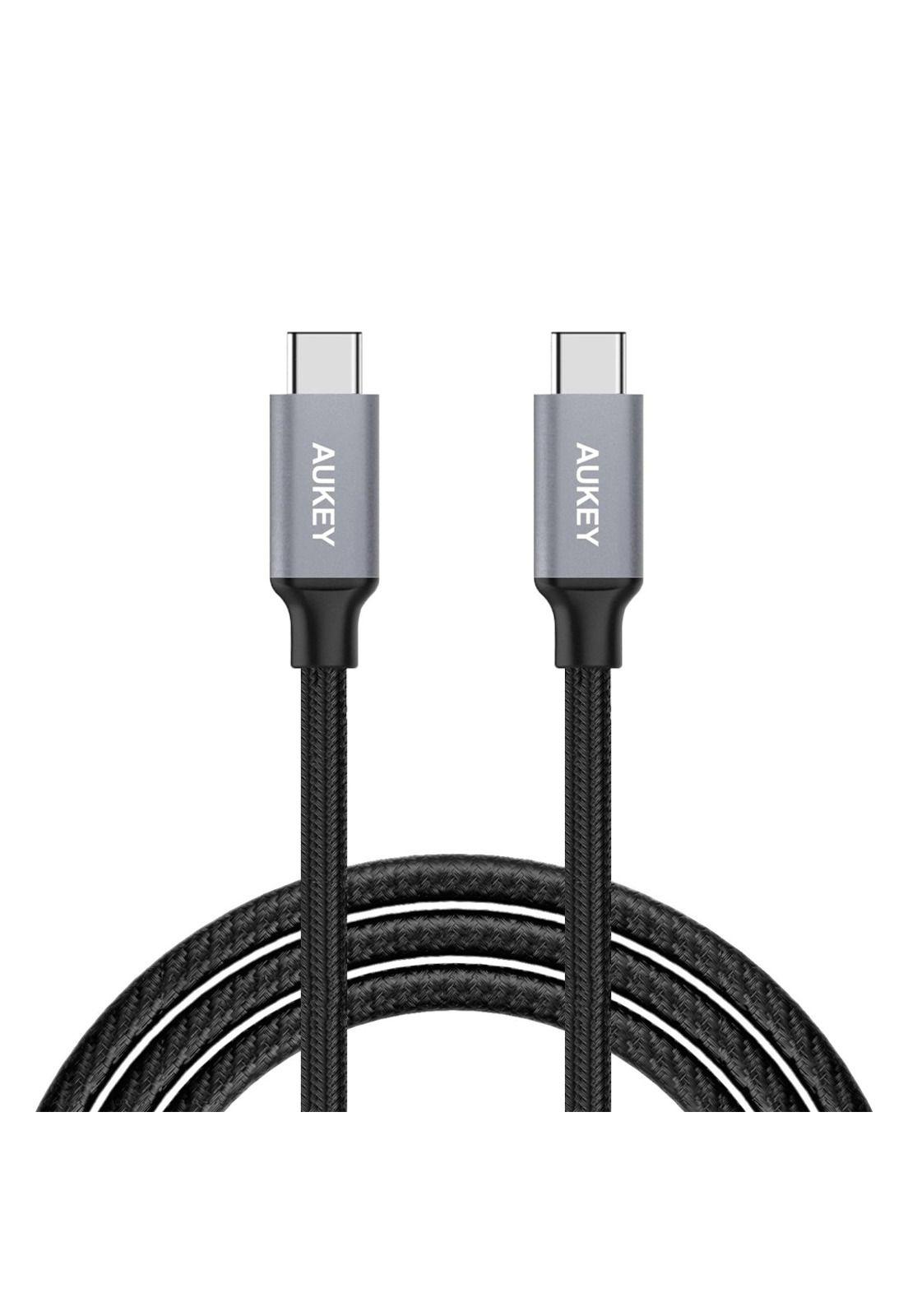 AUKEY Cable Braided Nylone USB-C a USB-C 3.0 2M Negro - CB-CD6-2