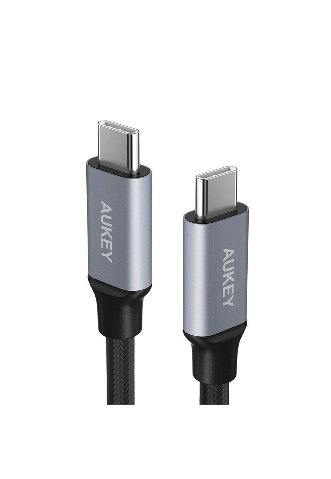 AUKEY Cable Braided Nylone USB-C a USB-C 3.0 2M Negro - CB-CD6-4