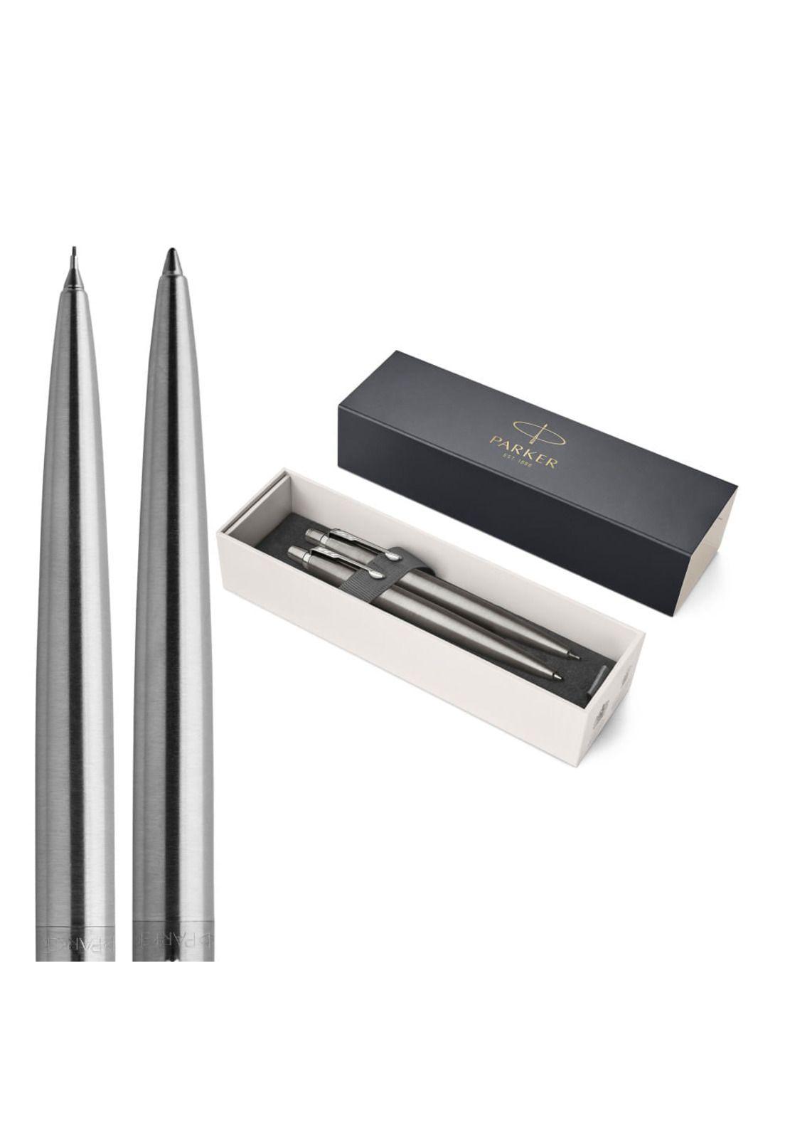 Parker Jotter Set Bolígrafo + Portaminas Acero Inoxidable Borde Cromado-1