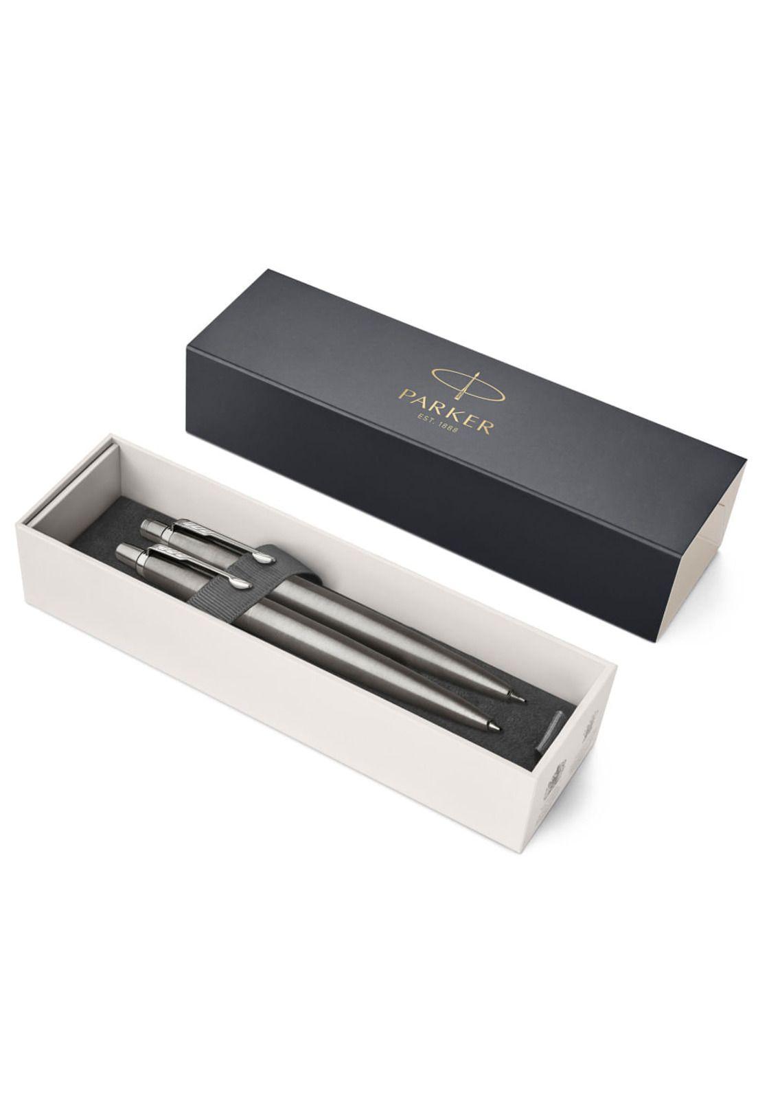 Parker Jotter Set Bolígrafo + Portaminas Acero Inoxidable Borde Cromado-3