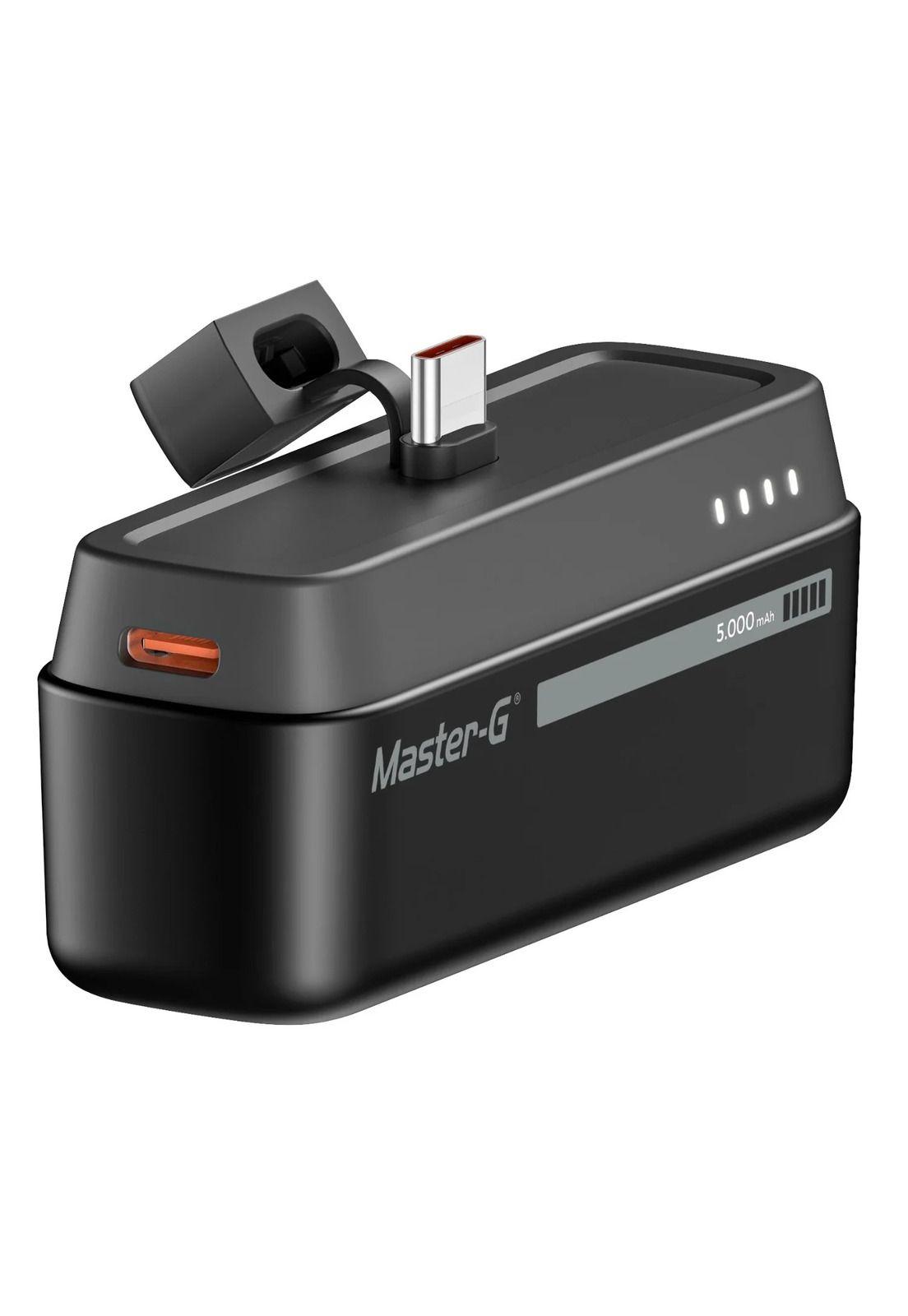 Master-G Cargador Portátil Power Bank Pocket 5000mAh USB-C - Negro-0