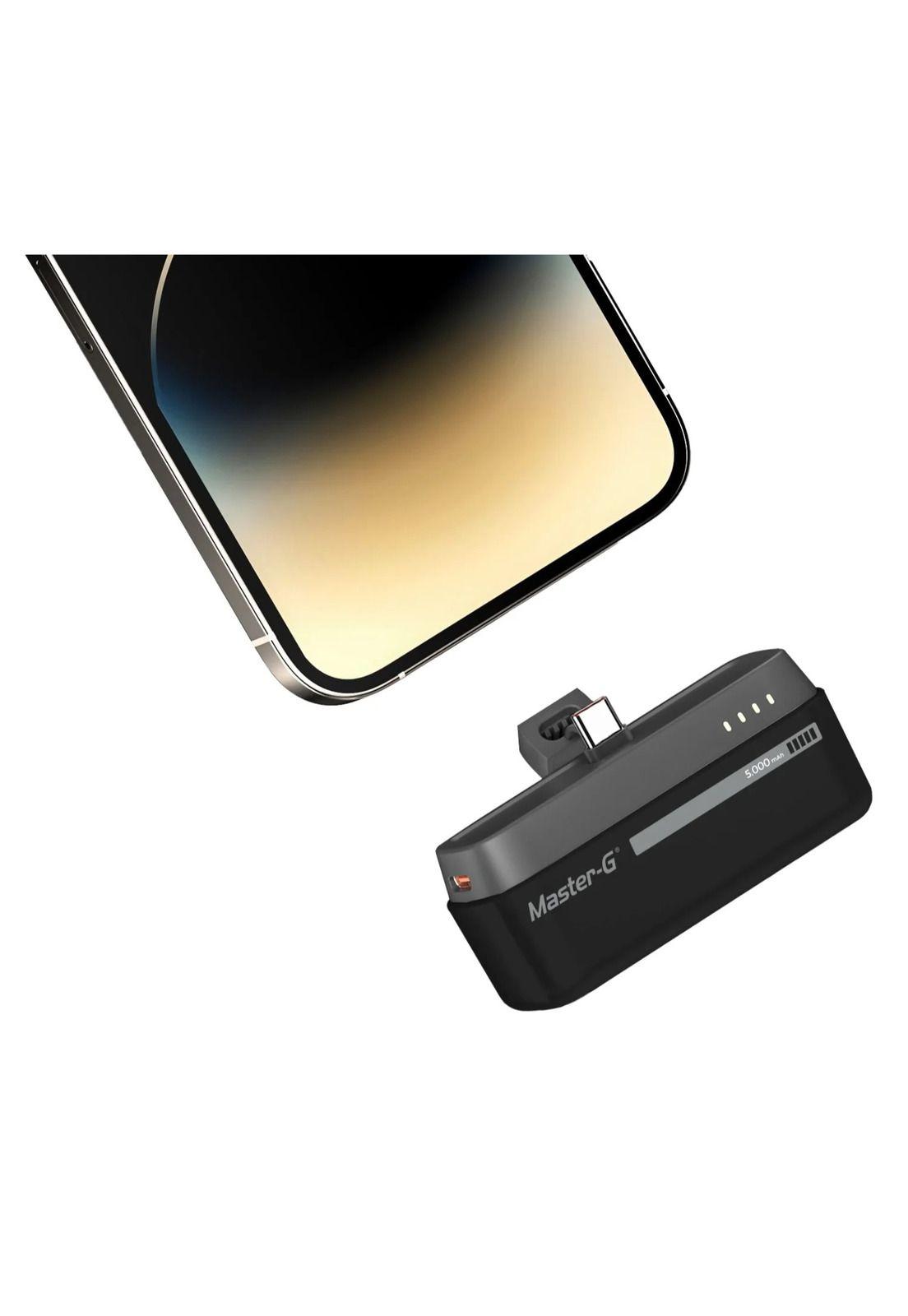Master-G Cargador Portátil Power Bank Pocket 5000mAh USB-C - Negro-1