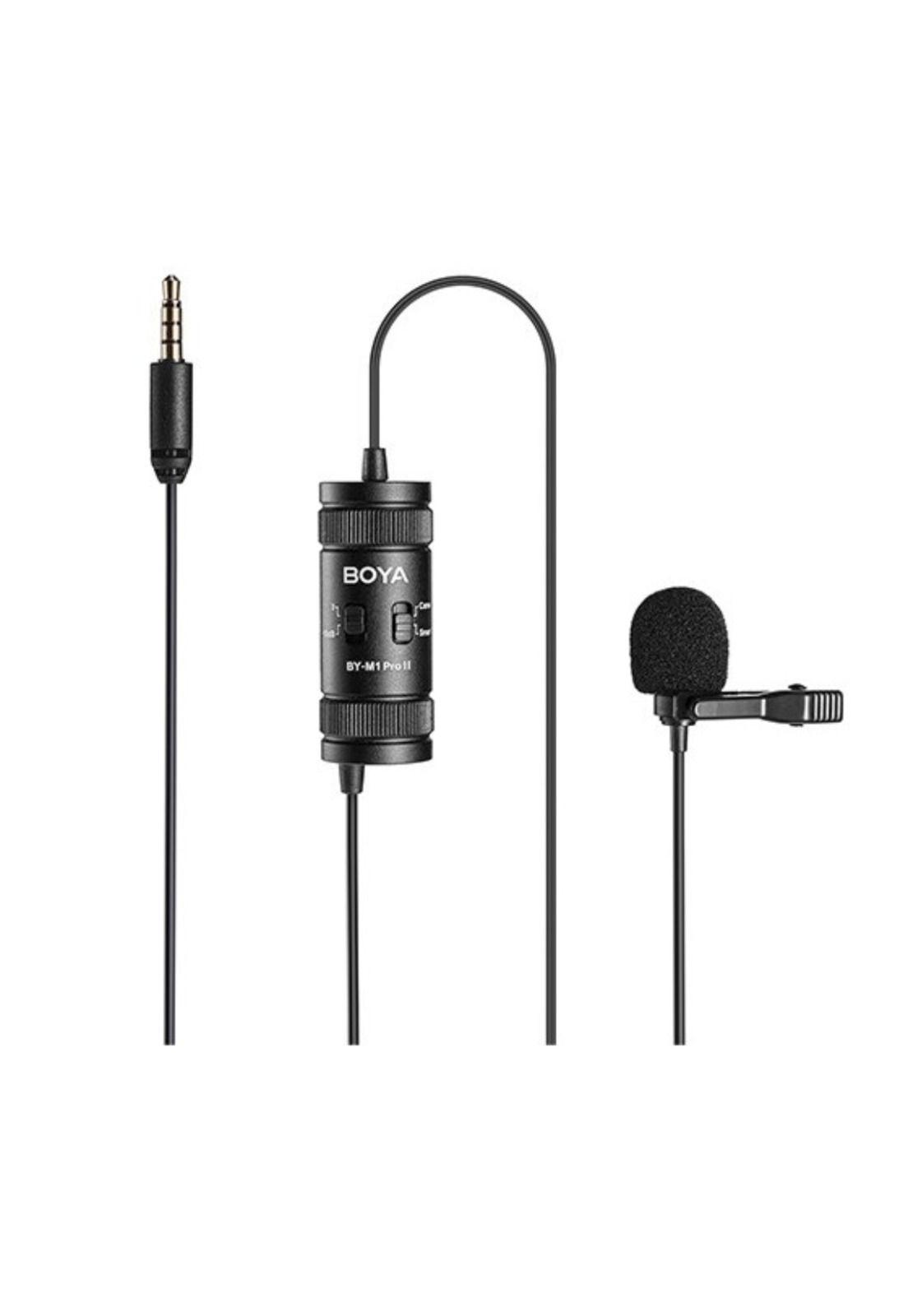 Boya BY-M1 Pro II Micrófono Lavalier con Salida de Audífonos-0