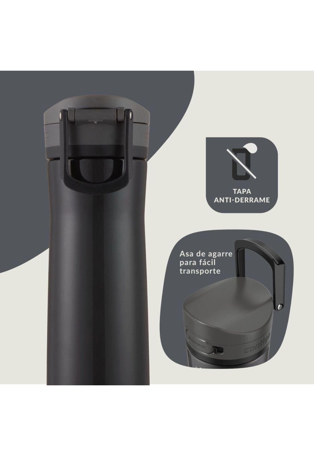Contigo Jackson Chill 2.0 Autopop Botella de Agua Acero Inoxidable 710ML - Negro-6