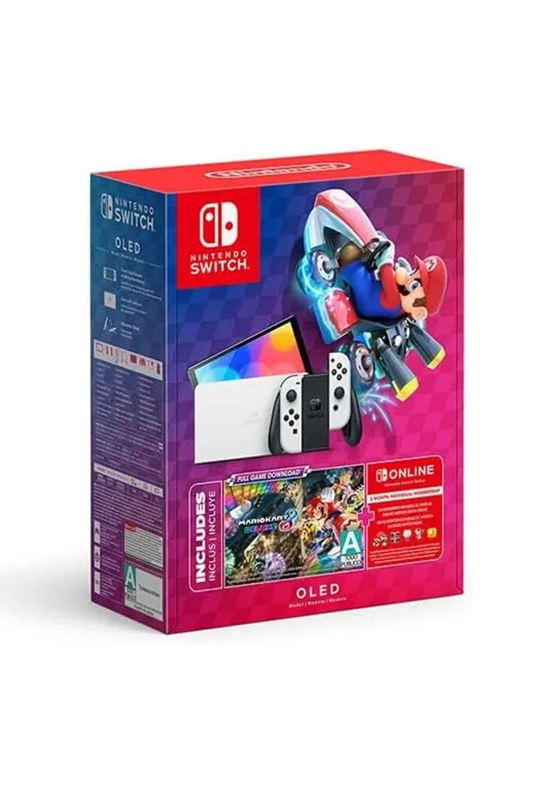 Nintendo Switch OLED Mario Kart 8 Deluxe Digital White-1