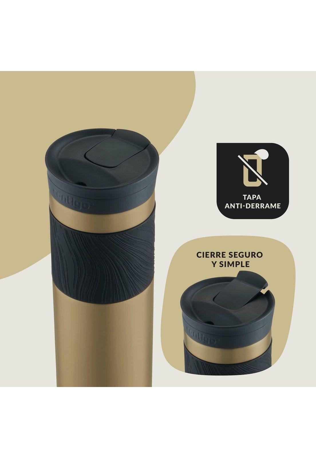 Contigo Mug Byron 2.0 Snapseal Acero Inoxidable 710ML - Dorado Chardonnay-6