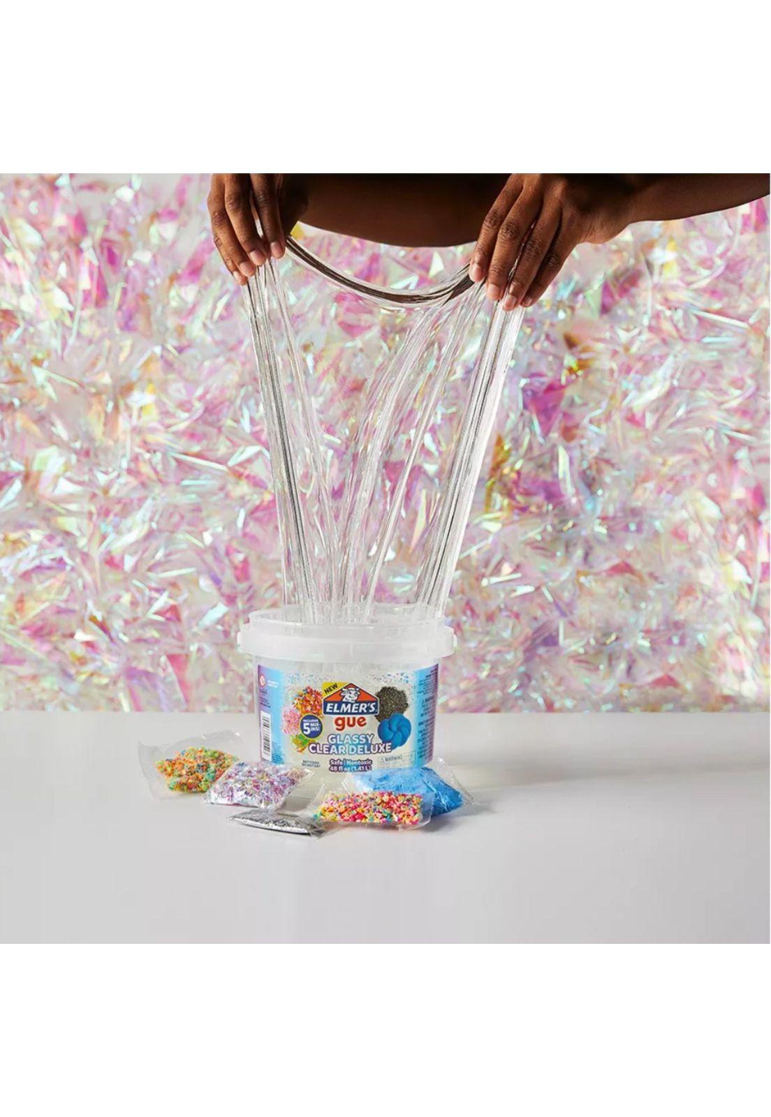 Elmer's Kit Slime Gue Glassy Clear Deluxe Balde 1.4L 5 Toppings-3