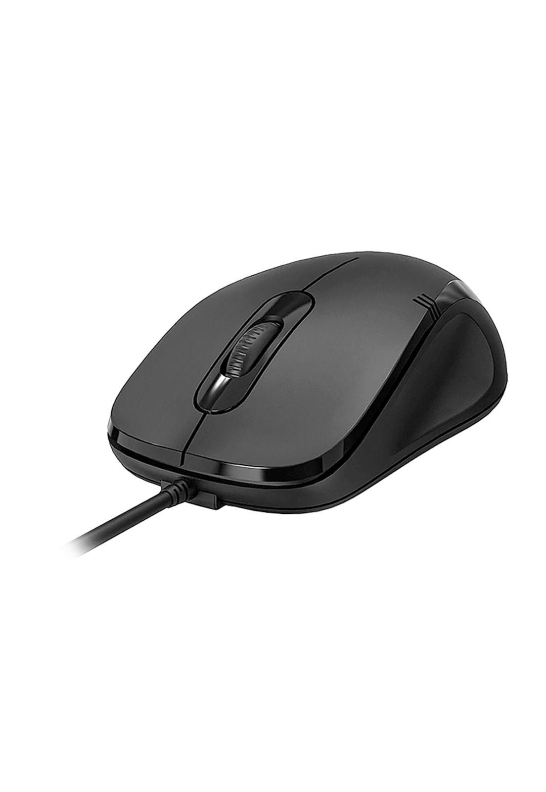 Mouse USB Ergonómico Óptico Color Negro-3