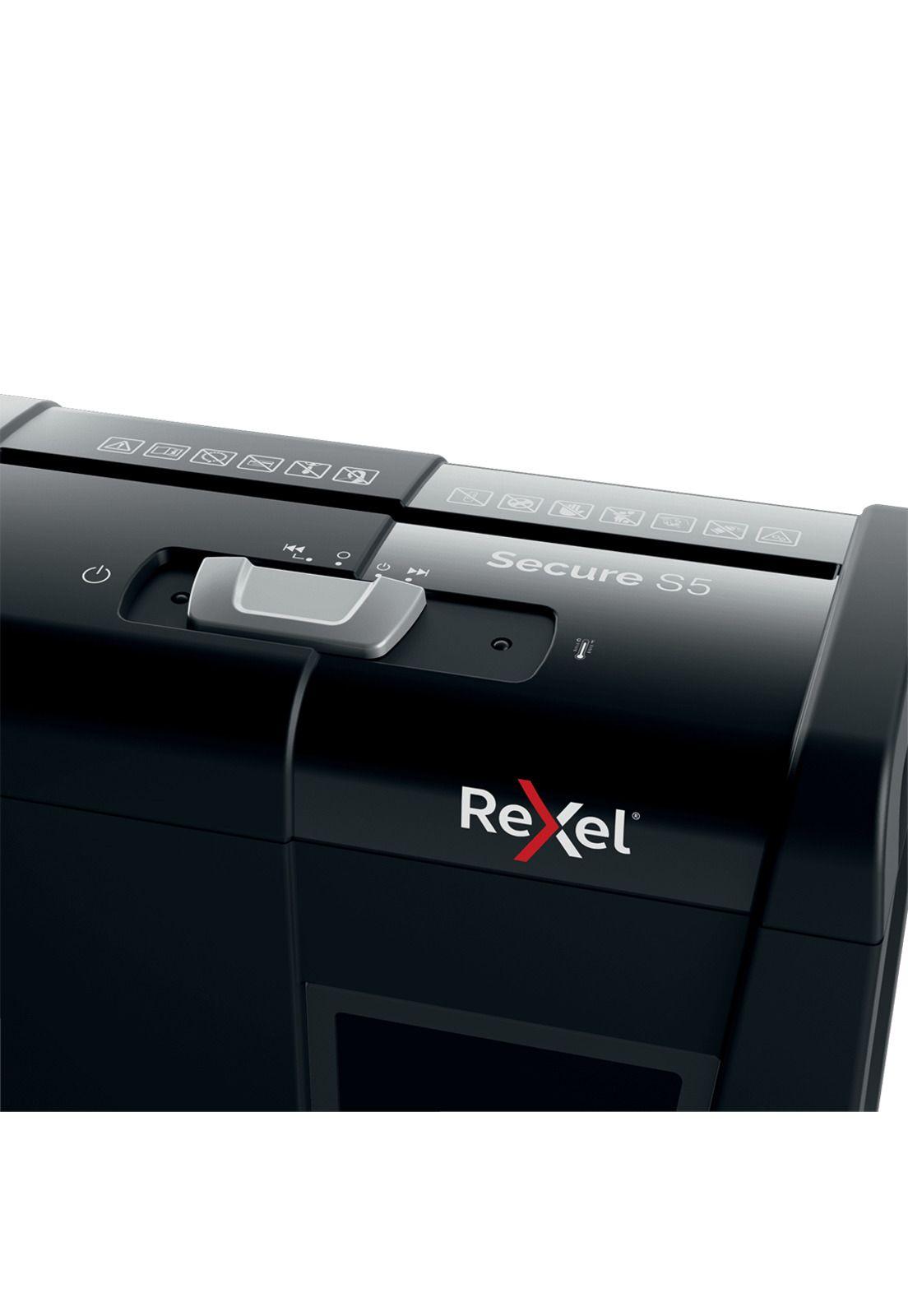 Trituradora Rexel Secure S5 Tira 6mm P2 5 Hojas 10L-6