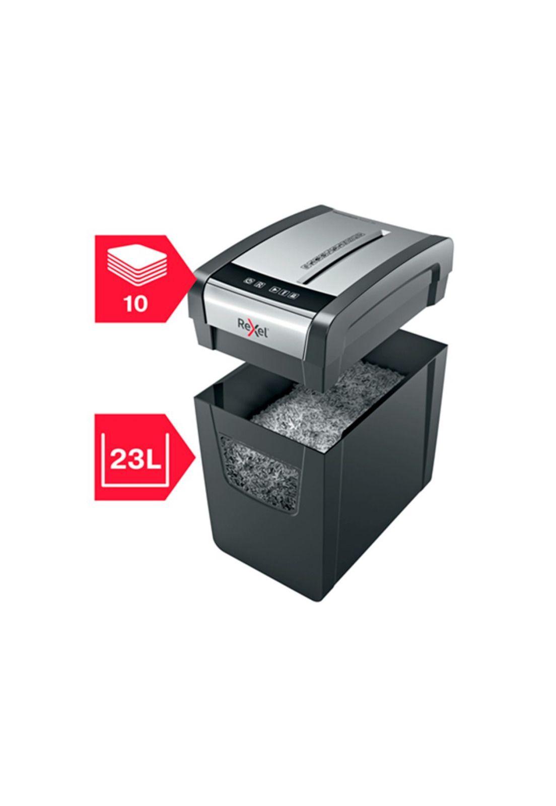 Rexel Trituradora Momentum X410-SL SlimLine Challa 4x28mm P4 10 Hojas 23L-2