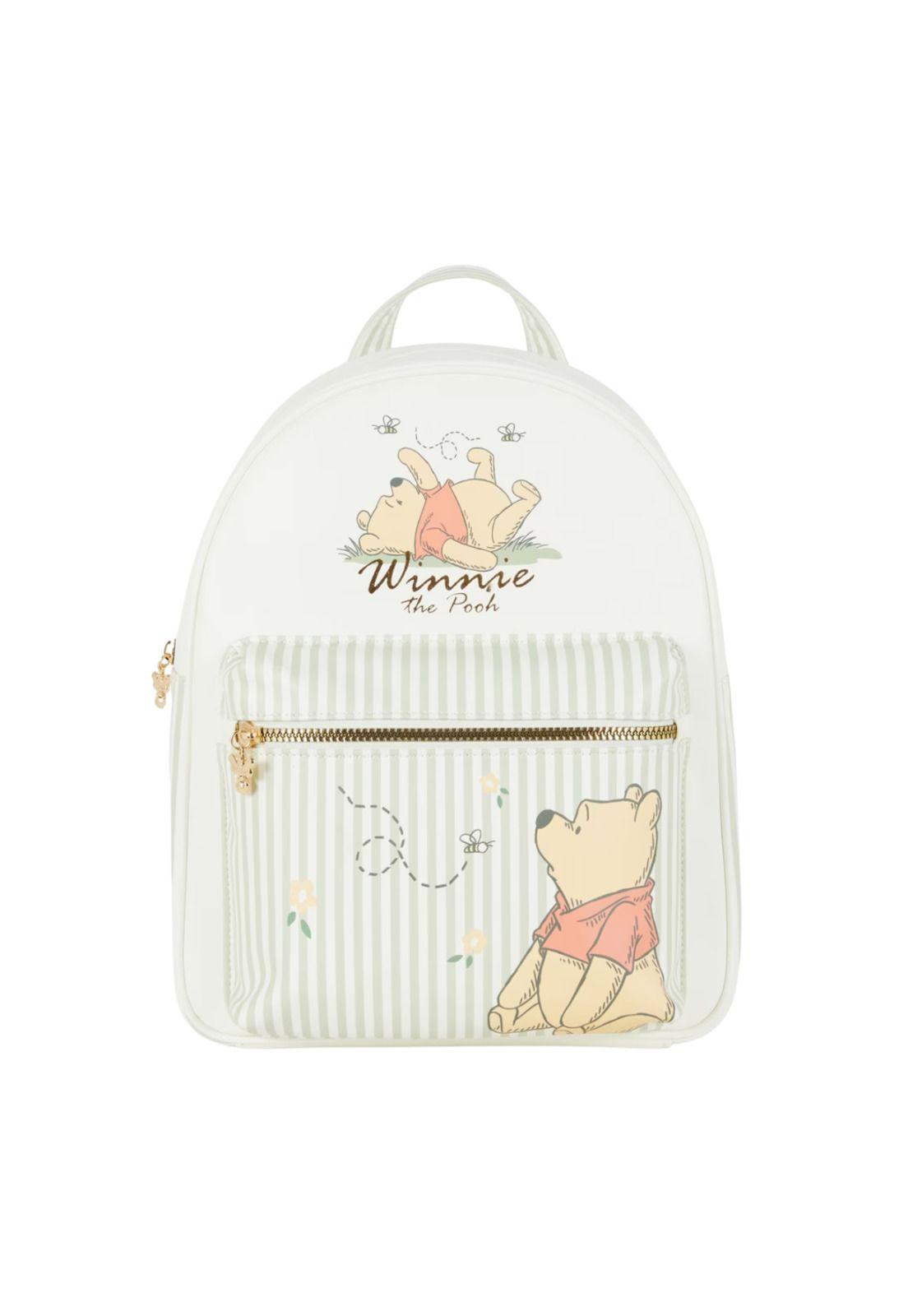 Primark Winnie The Pooh Mochila 24x30x12cm - Blanco/Verde claro-0