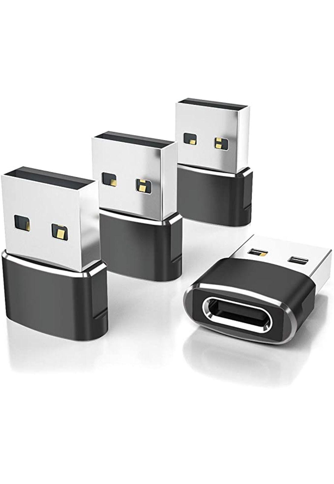 Elebase  Pack 2 unidades Adaptador USB C hembra a USB macho-0