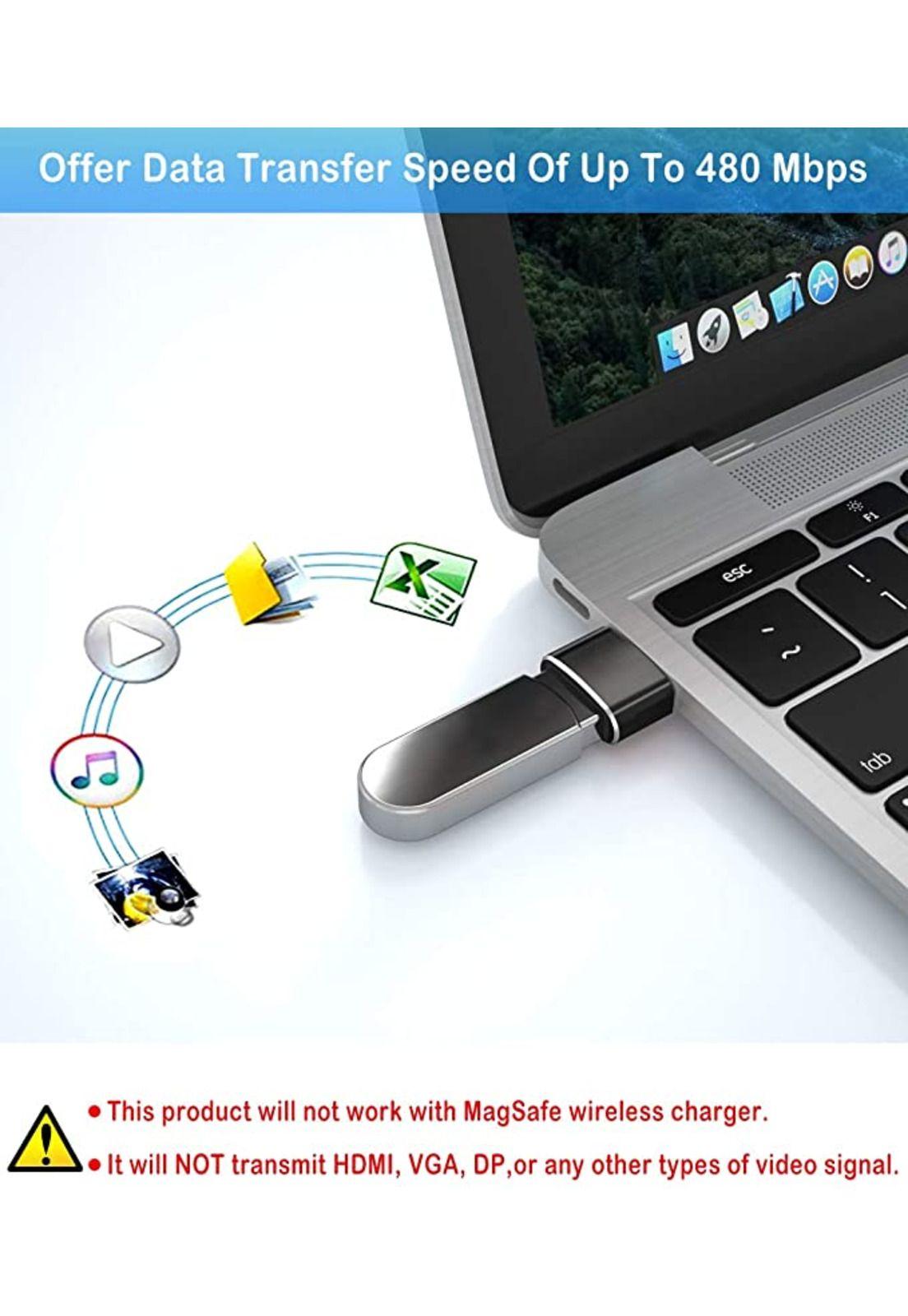 Elebase  Pack 2 unidades Adaptador USB C hembra a USB macho-1