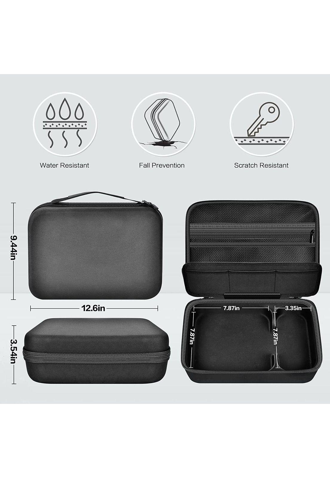 Funda compatible con Apple 2023 Mac Mini M2/Mac Mini M1 y Mac Mini modelo anterior, organizador de electrónica dura para teclado, mouse mágico, cargador y accesorios (solo caja), color negro-2