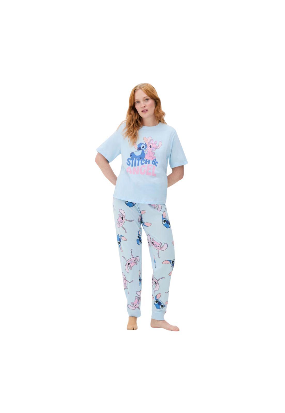Primark Stitch Pijama 2 Piezas Talla S - Celeste-2