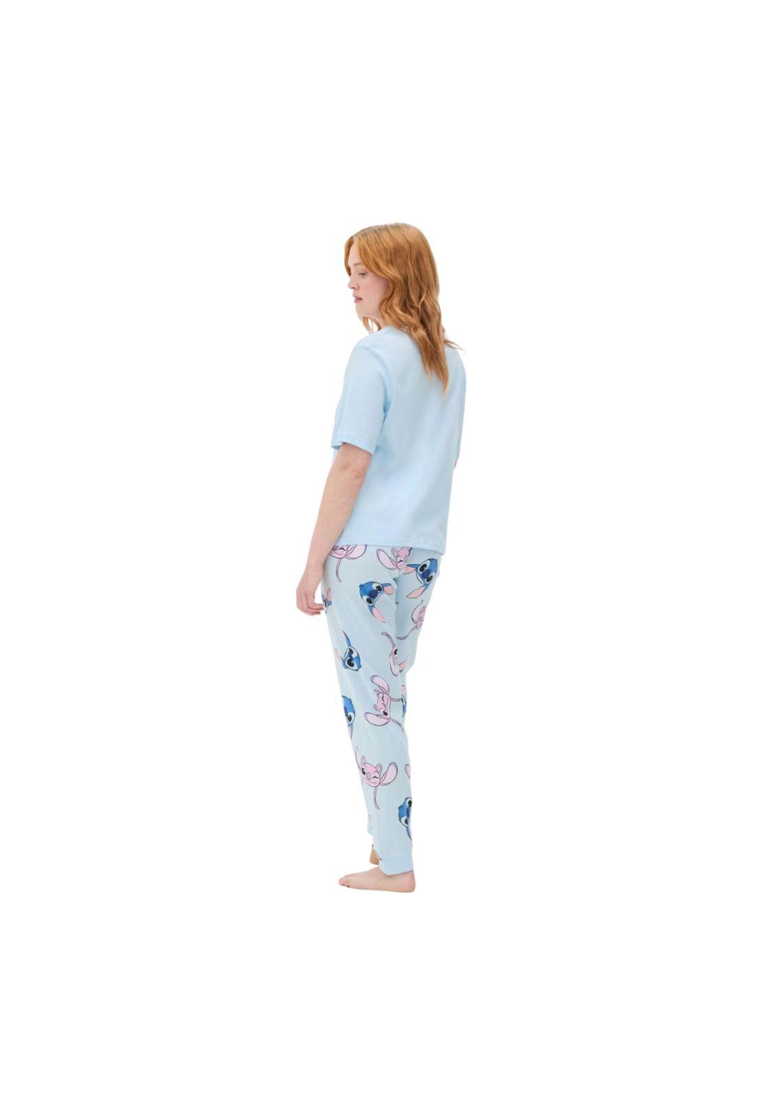 Primark Stitch Pijama 2 Piezas Talla S - Celeste-4
