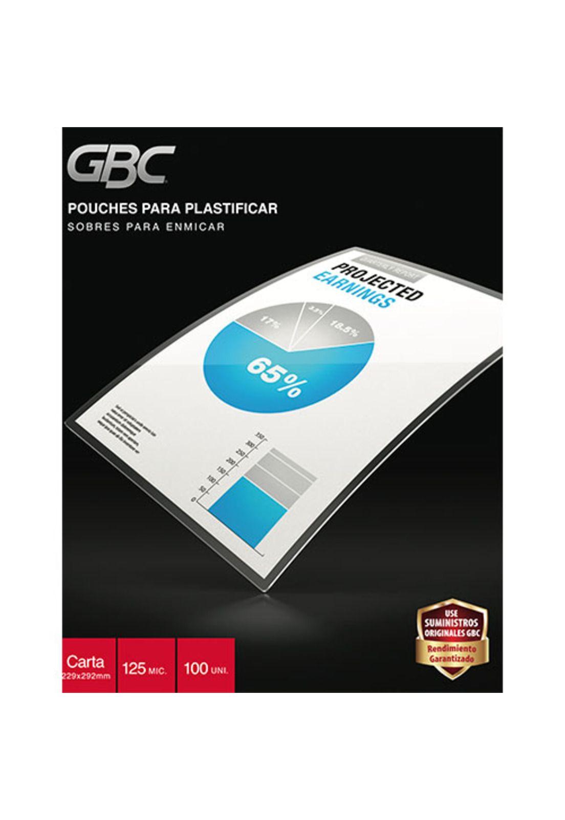Kit Plastificadora Rosa A4/Carta Inspire Plus 22,8 cm Swingline + Caja Pouches de 100 Unidades Tamaño Carta 3 mil (125 Mic) GBC-3