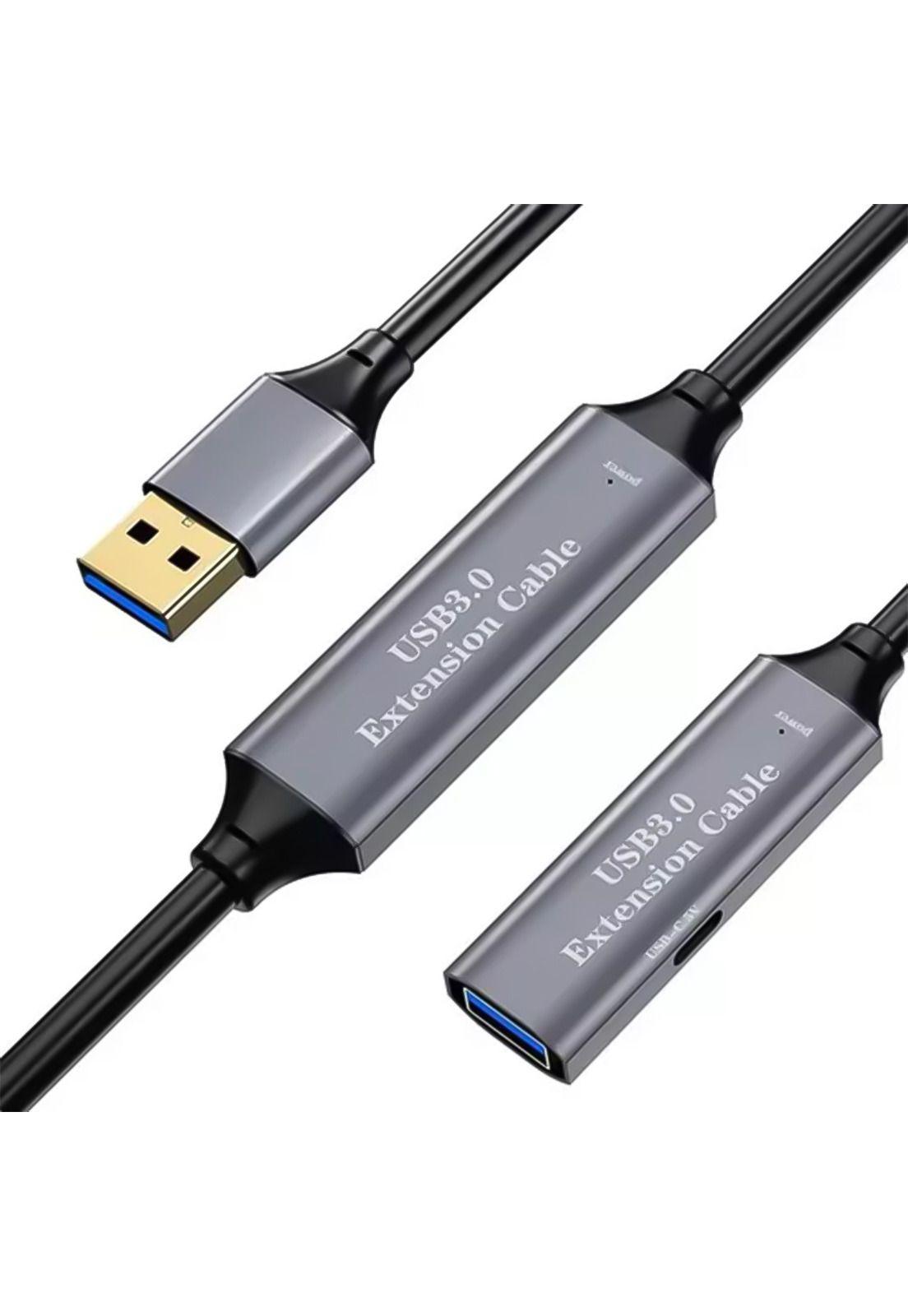 Cable Extensión Activo 15M USB C 3.0 con Chip Macho - Hembra 5gbps-1