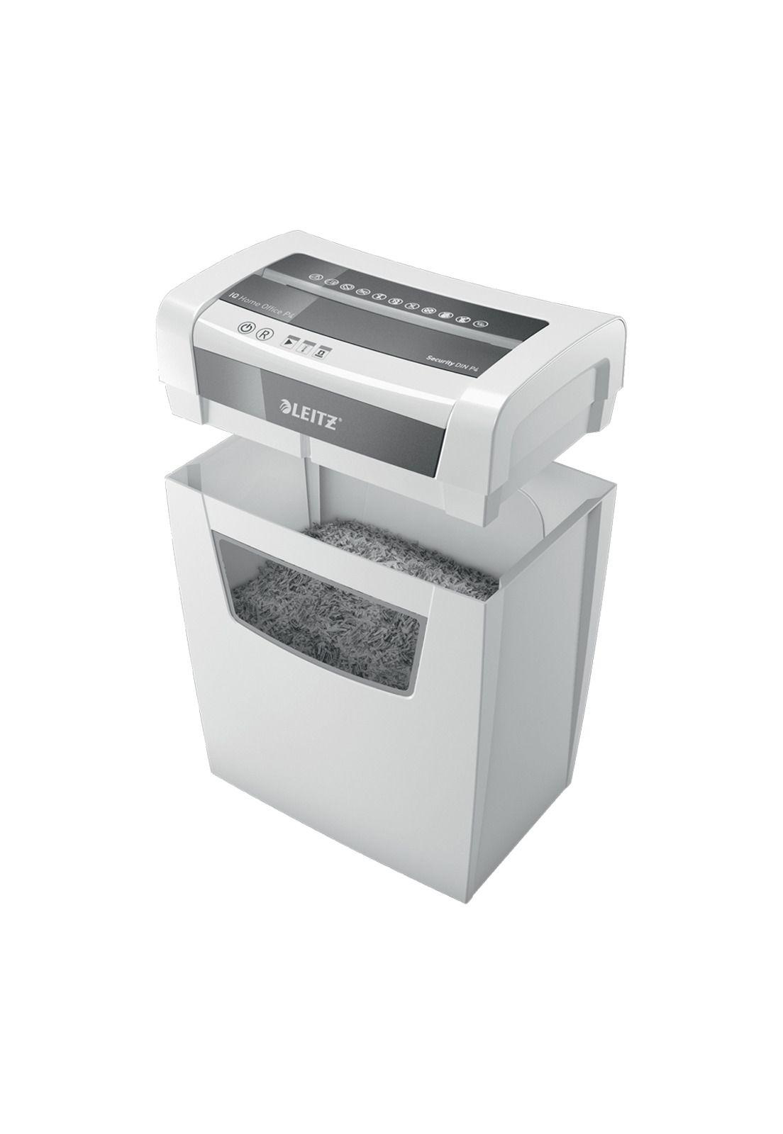 Trituradora de Papel Leitz IQ Home Office P4 Corte Confeti Capacidad 10 Hojas Papelero 23L-2
