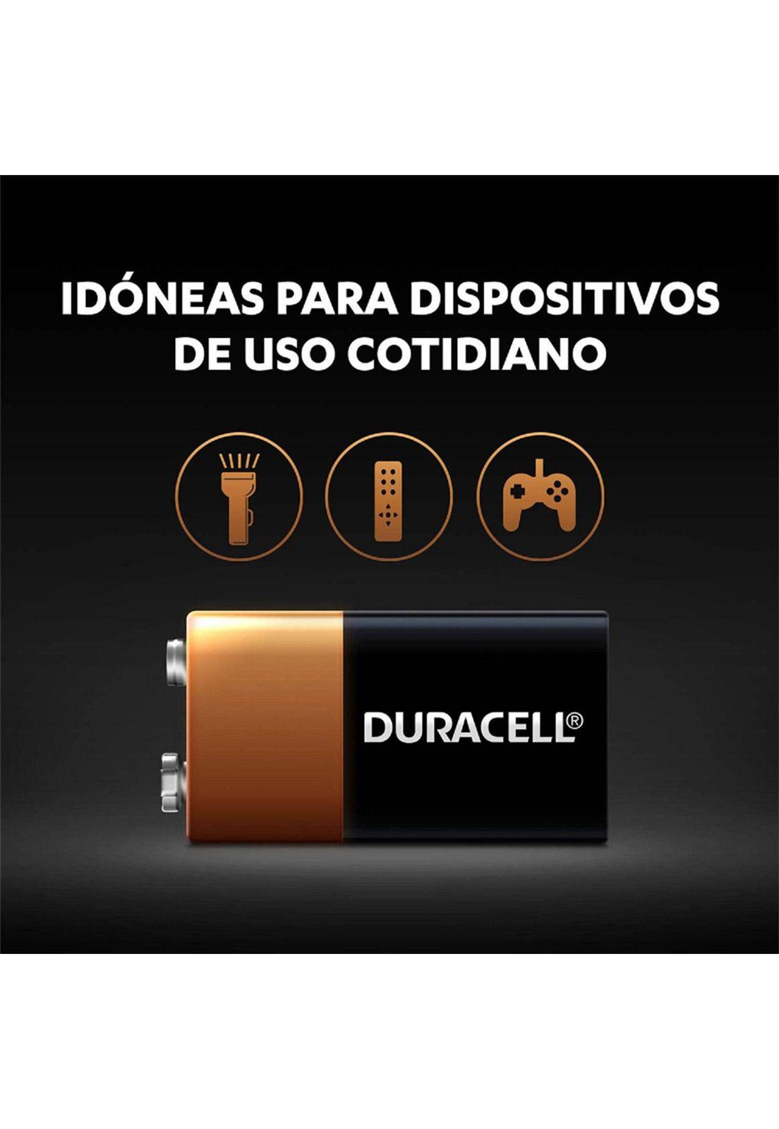 Bateria 9V Duracell Alcalina Unidad-2