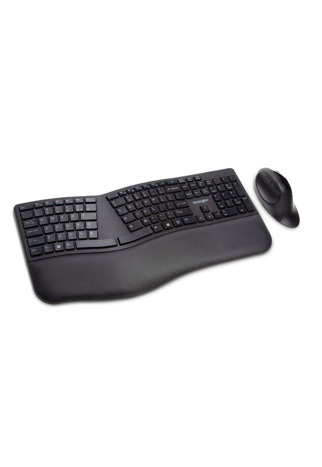 Kit Teclado + Mouse Ergonómico Inalámbrico Kensington -  Negro-0