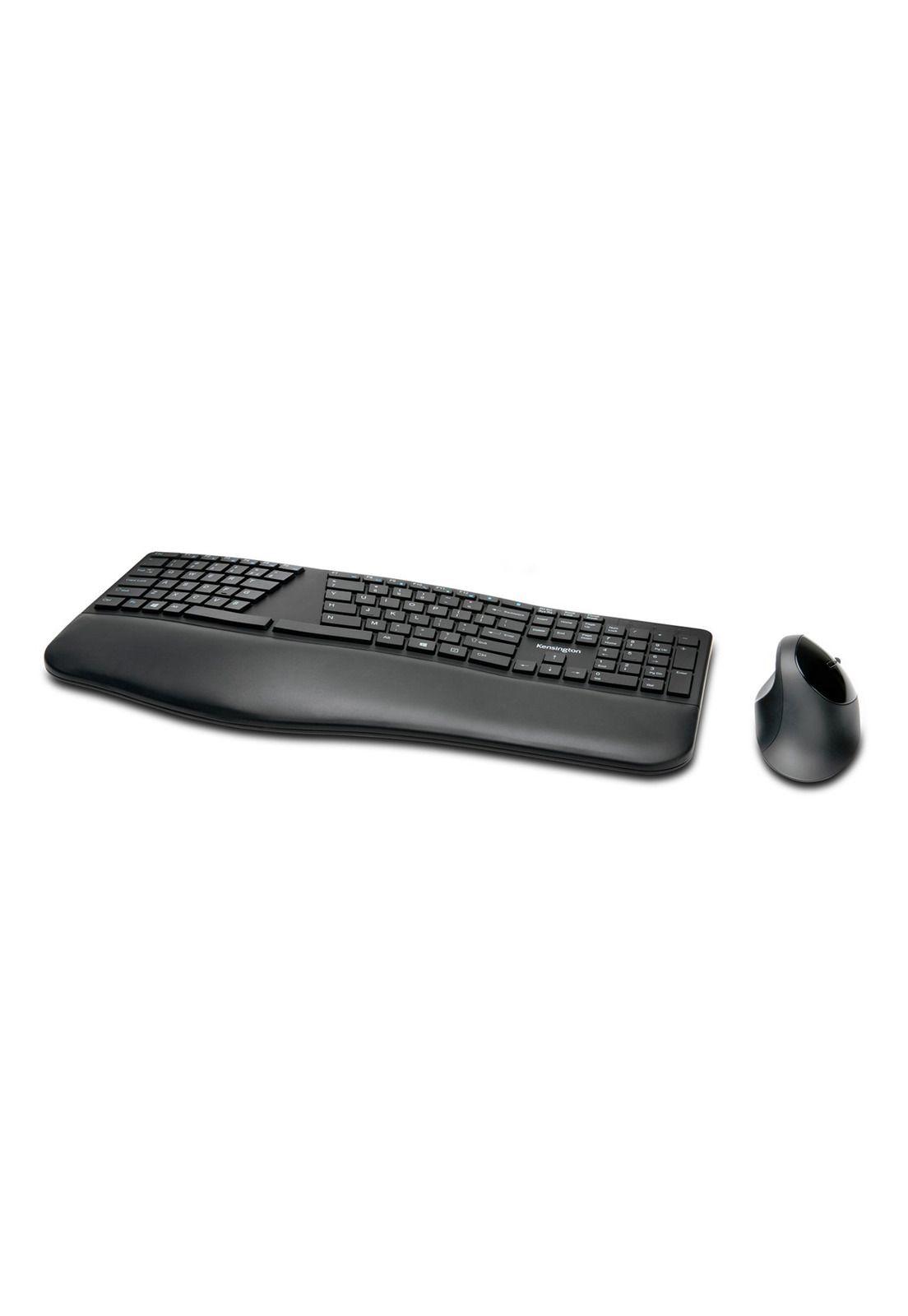 Kit Teclado + Mouse Ergonómico Inalámbrico Kensington -  Negro-1