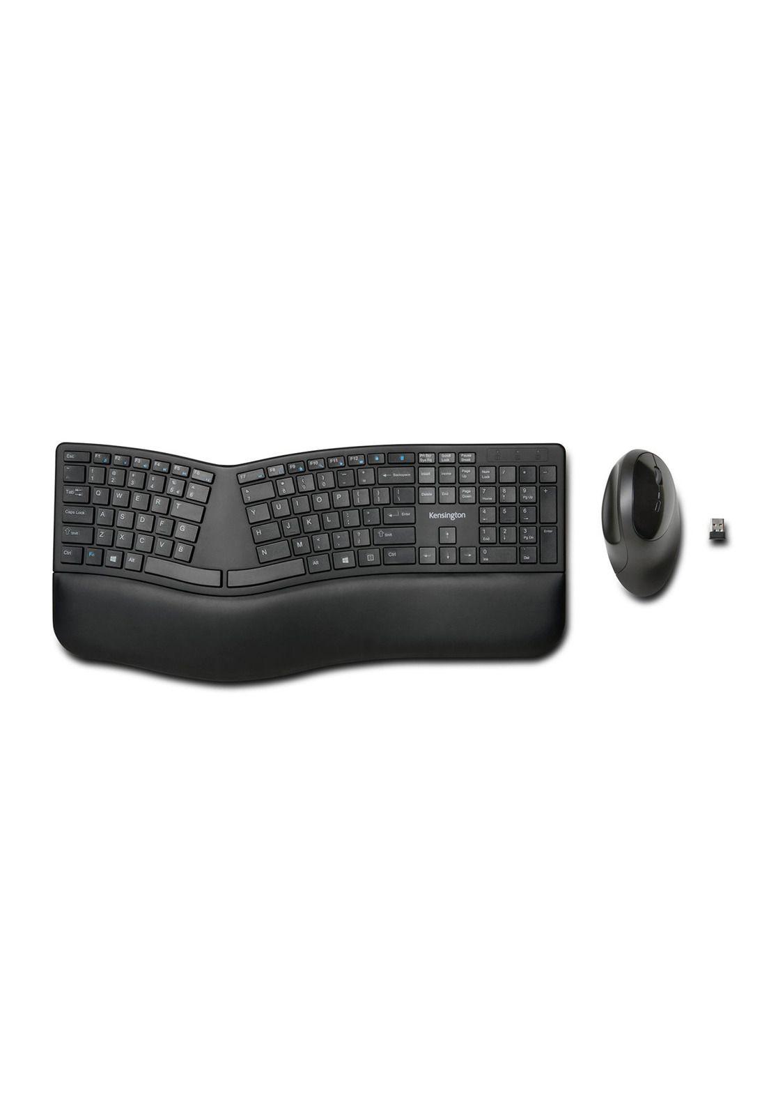 Kit Teclado + Mouse Ergonómico Inalámbrico Kensington -  Negro-2