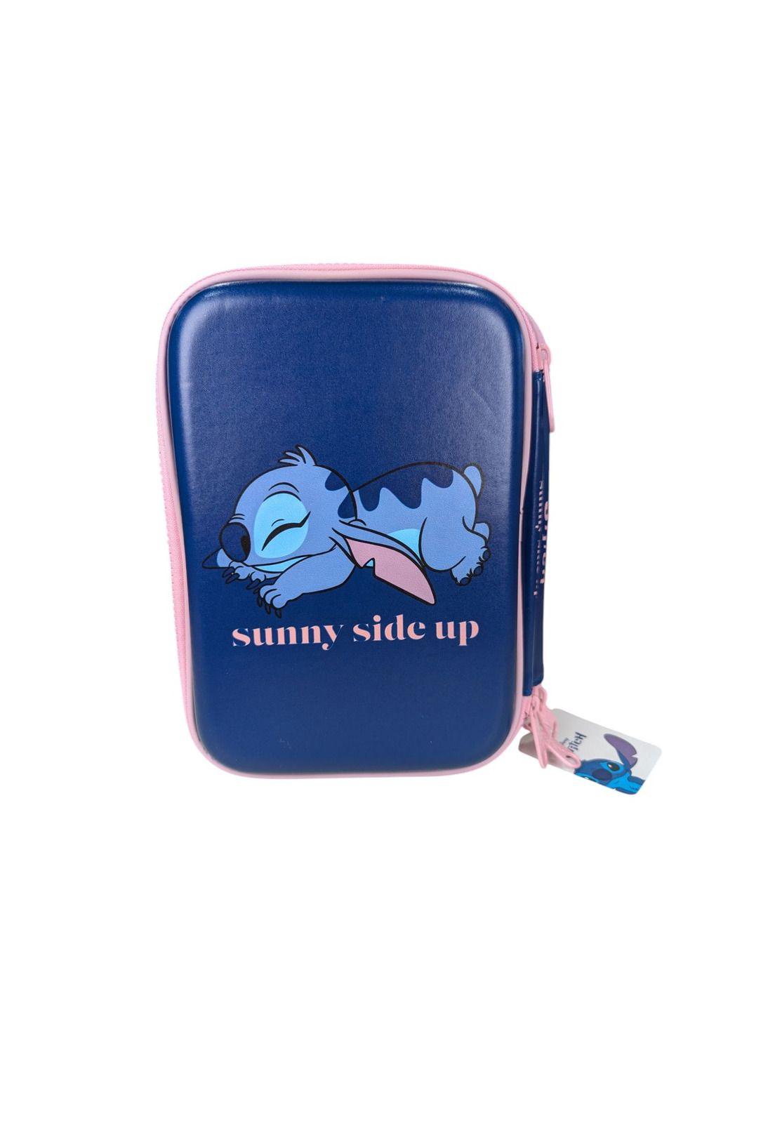 Mooving Estuche Cartuchera Stitch Doble Cierre Eva Rígido - Rosado-2