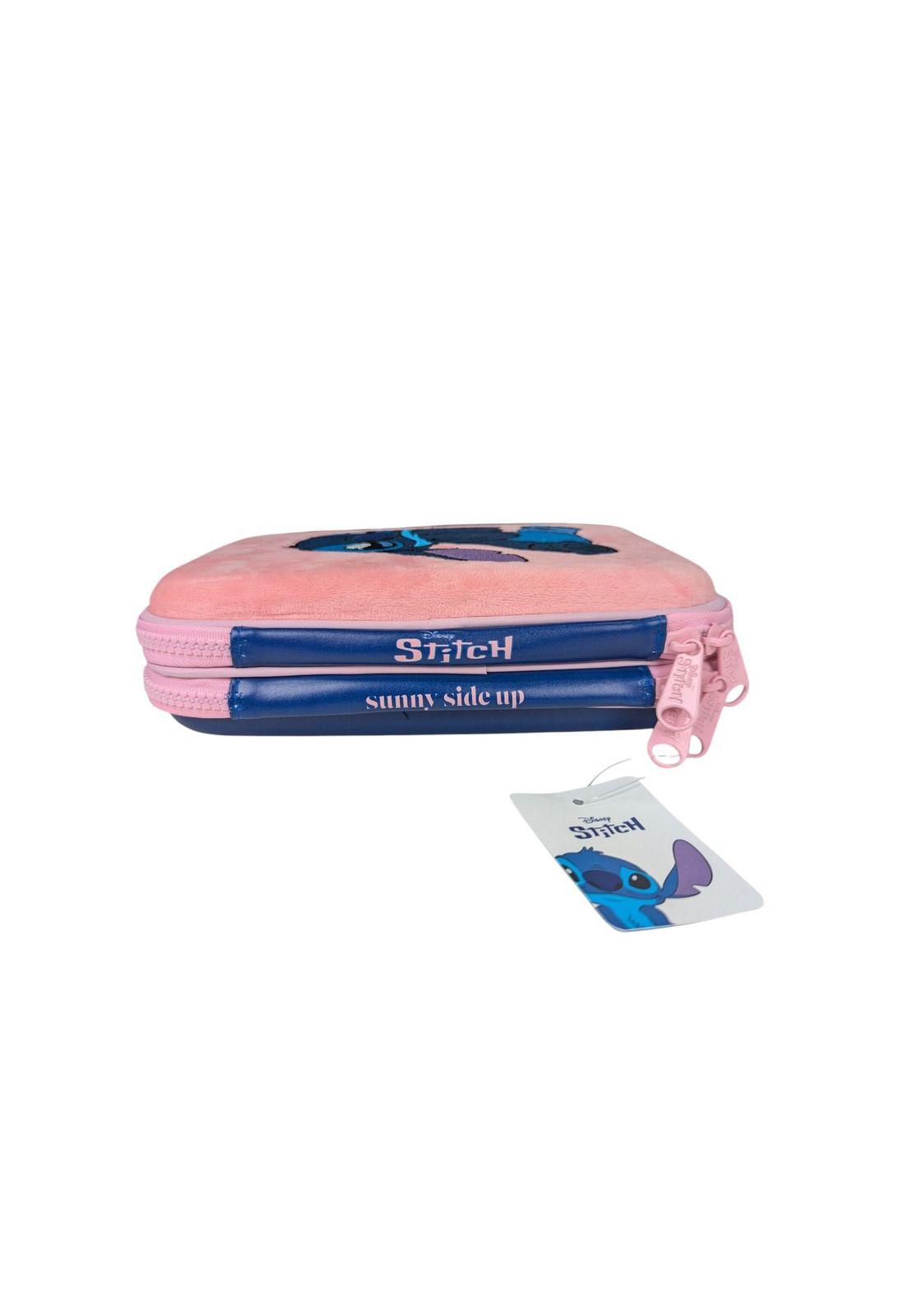Mooving Estuche Cartuchera Stitch Doble Cierre Eva Rígido - Rosado-3
