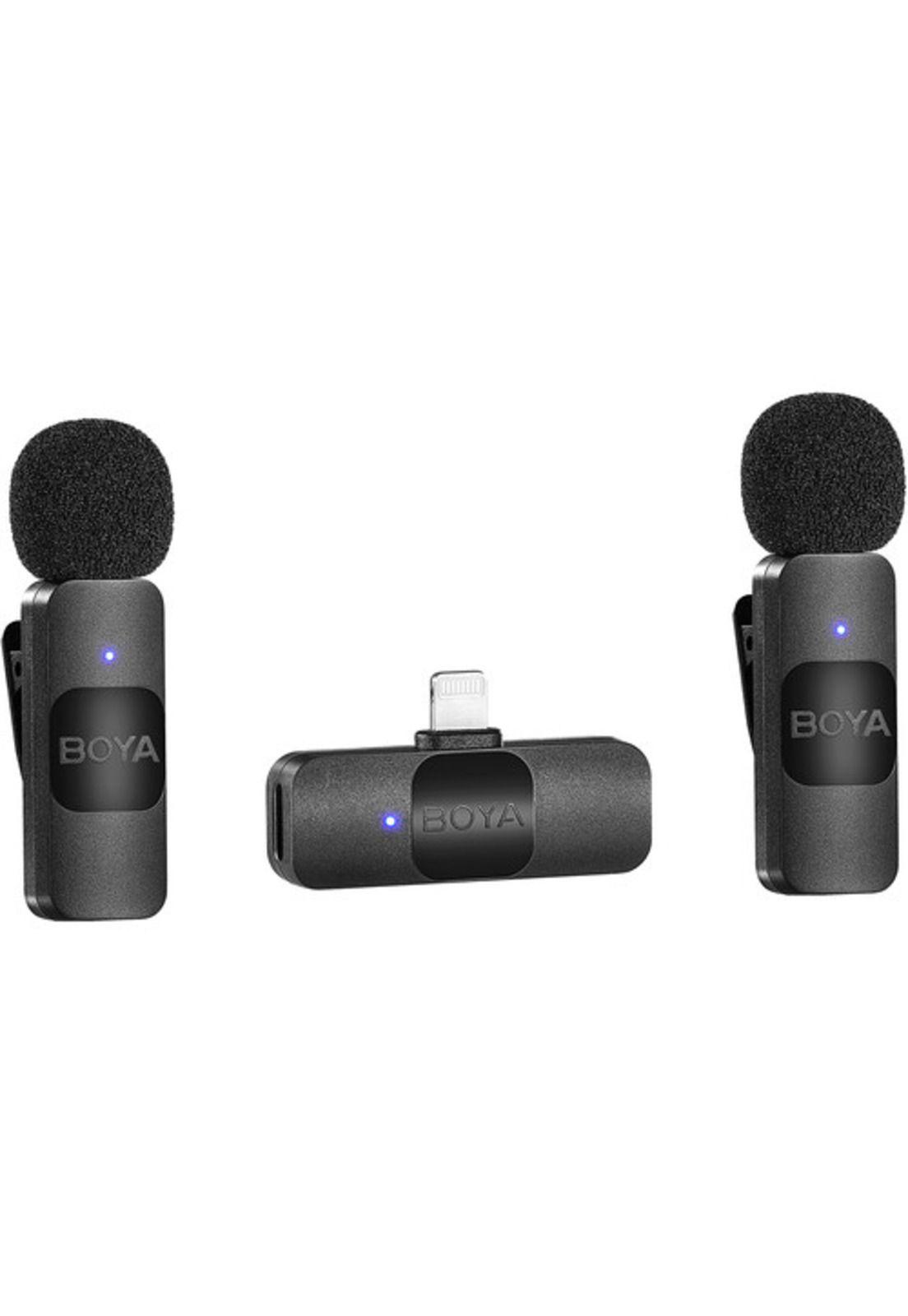 Boya BY-V2 Micrófono Inalámbrico Doble Ultra Compacto y Portable 2.4GHz Conector Lightning-0