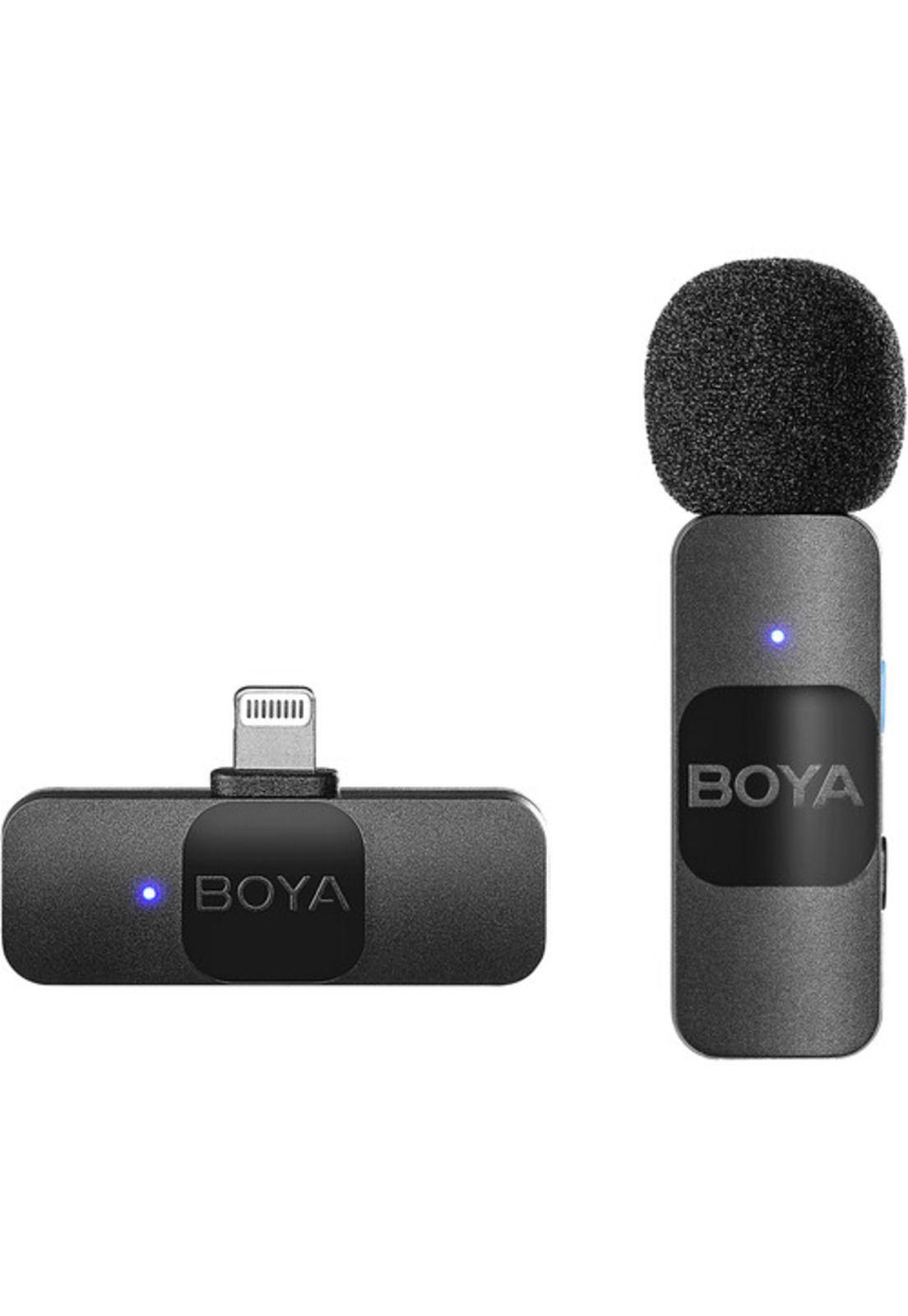 Boya BY-V2 Micrófono Inalámbrico Doble Ultra Compacto y Portable 2.4GHz Conector Lightning-1