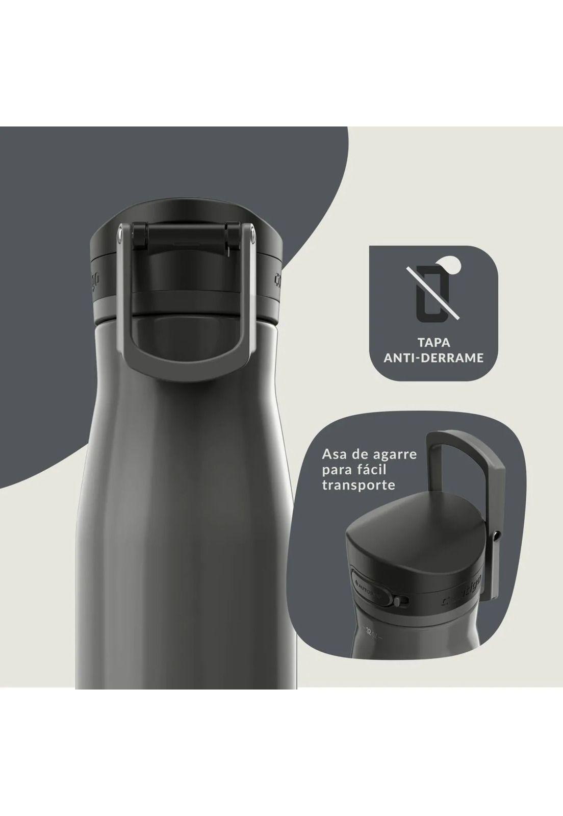 Contigo Jackson Chill 2.0 Autopop Botella de Agua Acero Inoxidable 946ml - Gris-4
