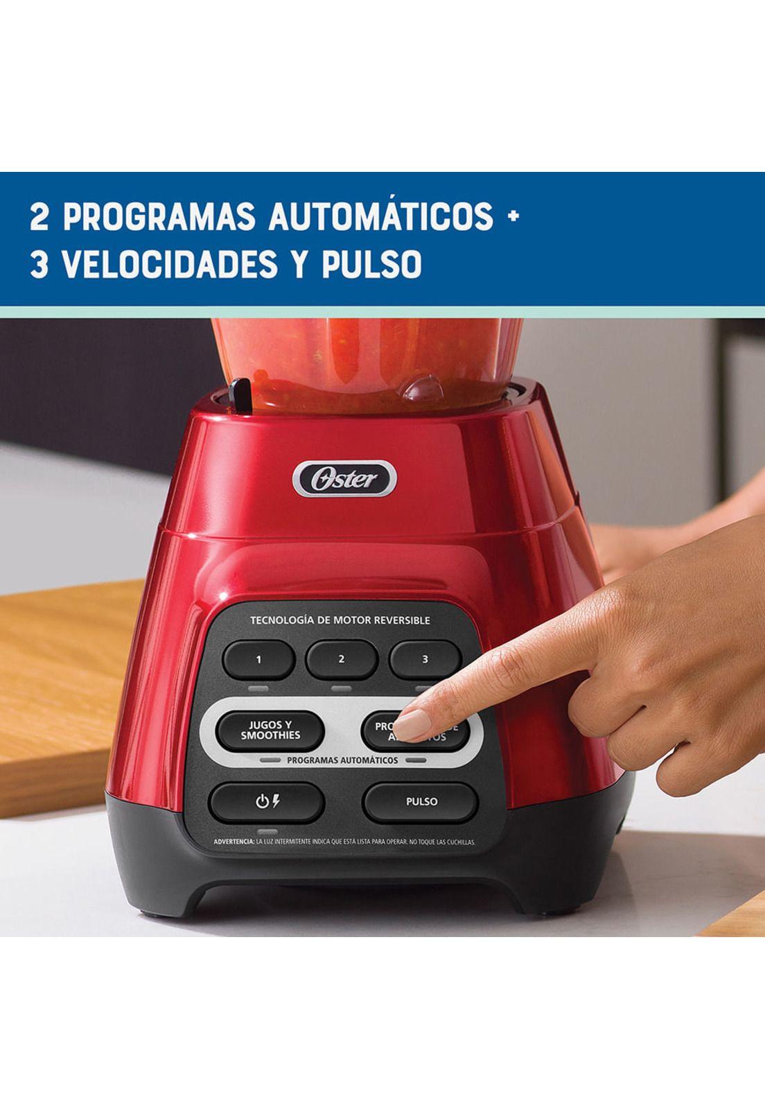 Oster Licuadora Roja con Vaso BlendNGo 1.7L-4