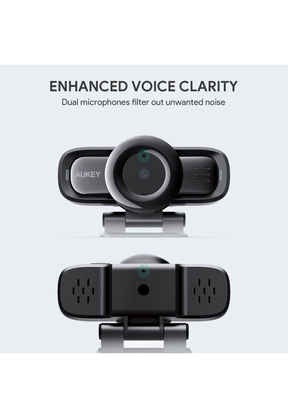 AUKEY Webcam 1080p Full HD con enfoque automático Negro PC-LM3-2