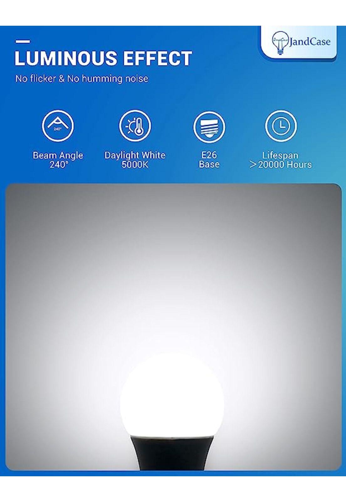 JandCase - Bombilla de luz para refrigerador de 7 W, bombilla LED A15, equivalente a 60 vatios, luz diurna blanca 5000K, 600LM, impermeable para electrodomésticos, ventilador de techo, no regulable-3