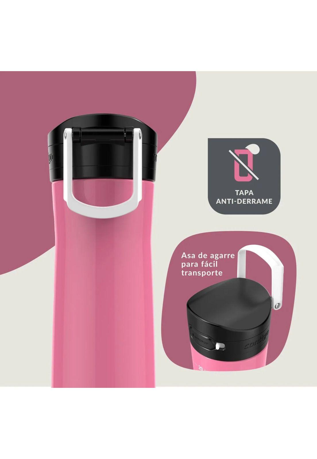 Contigo Jackson Chill 2.0 Autopop Botella de Agua Acero Inoxidable 590ml - Rosado-6