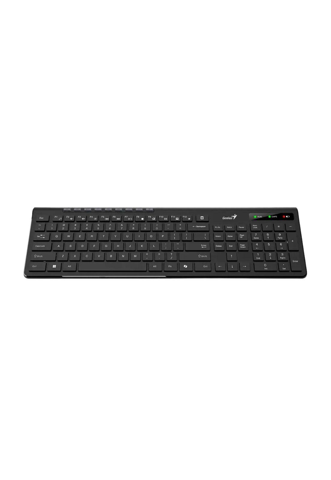 Genius Teclado Multimedia Inalámbrico SlimStar 7230 Ergonómico Español - Negro-3