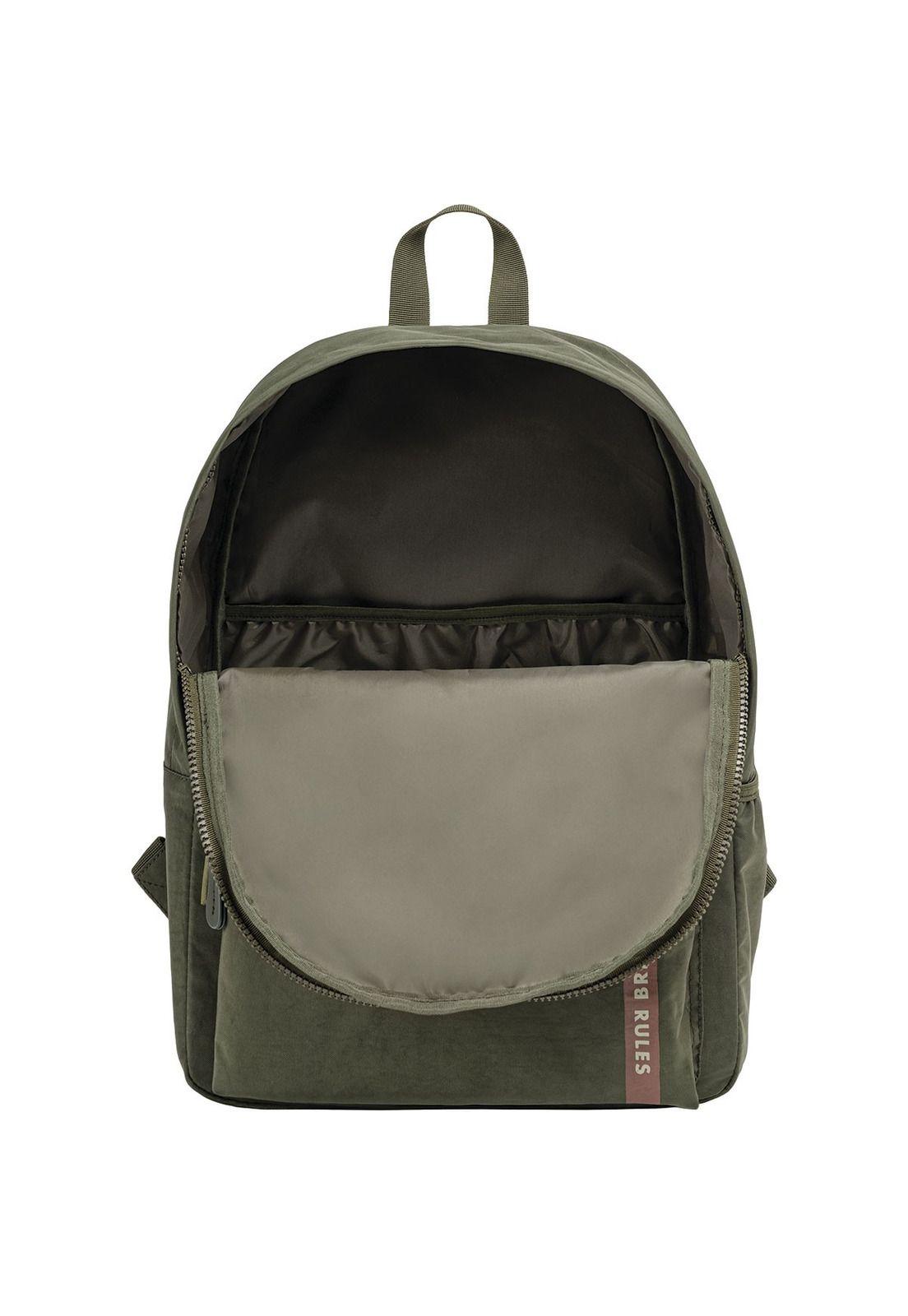 Tilibra Mochila Escolar Youg Verde Militar 29x41x12cm-2