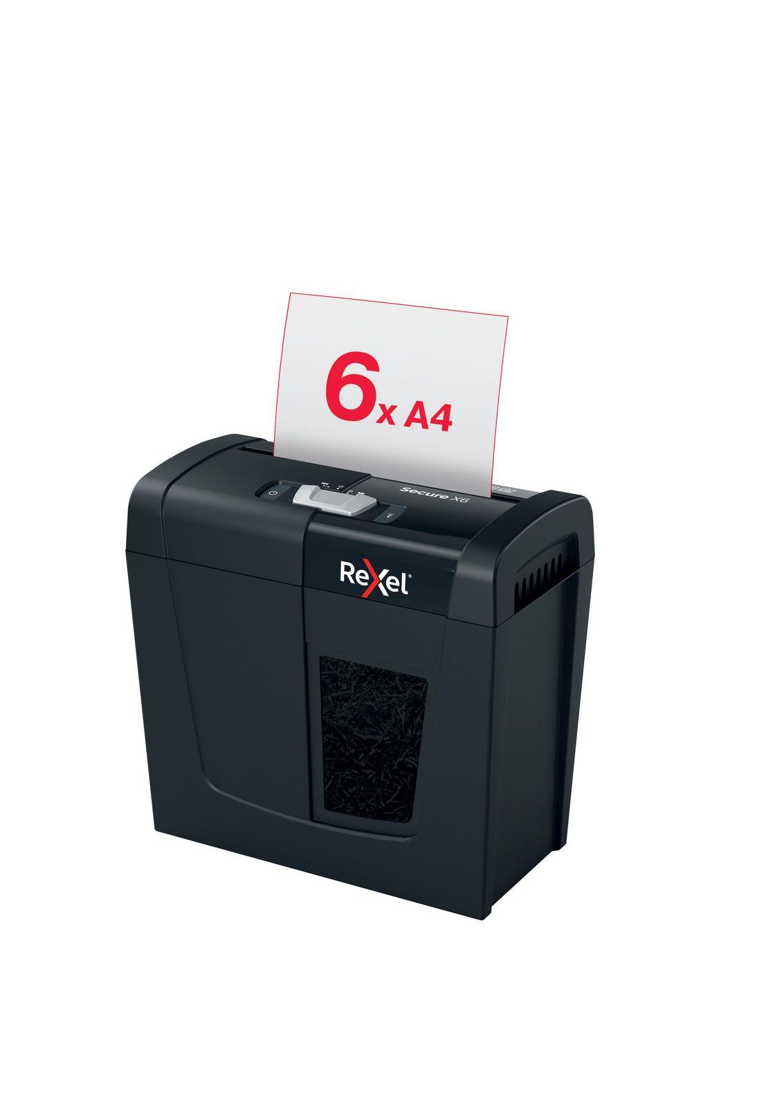 Trituradora Rexel Secure X6 Challa 4x40mm P4 100 Hojas 10L-5