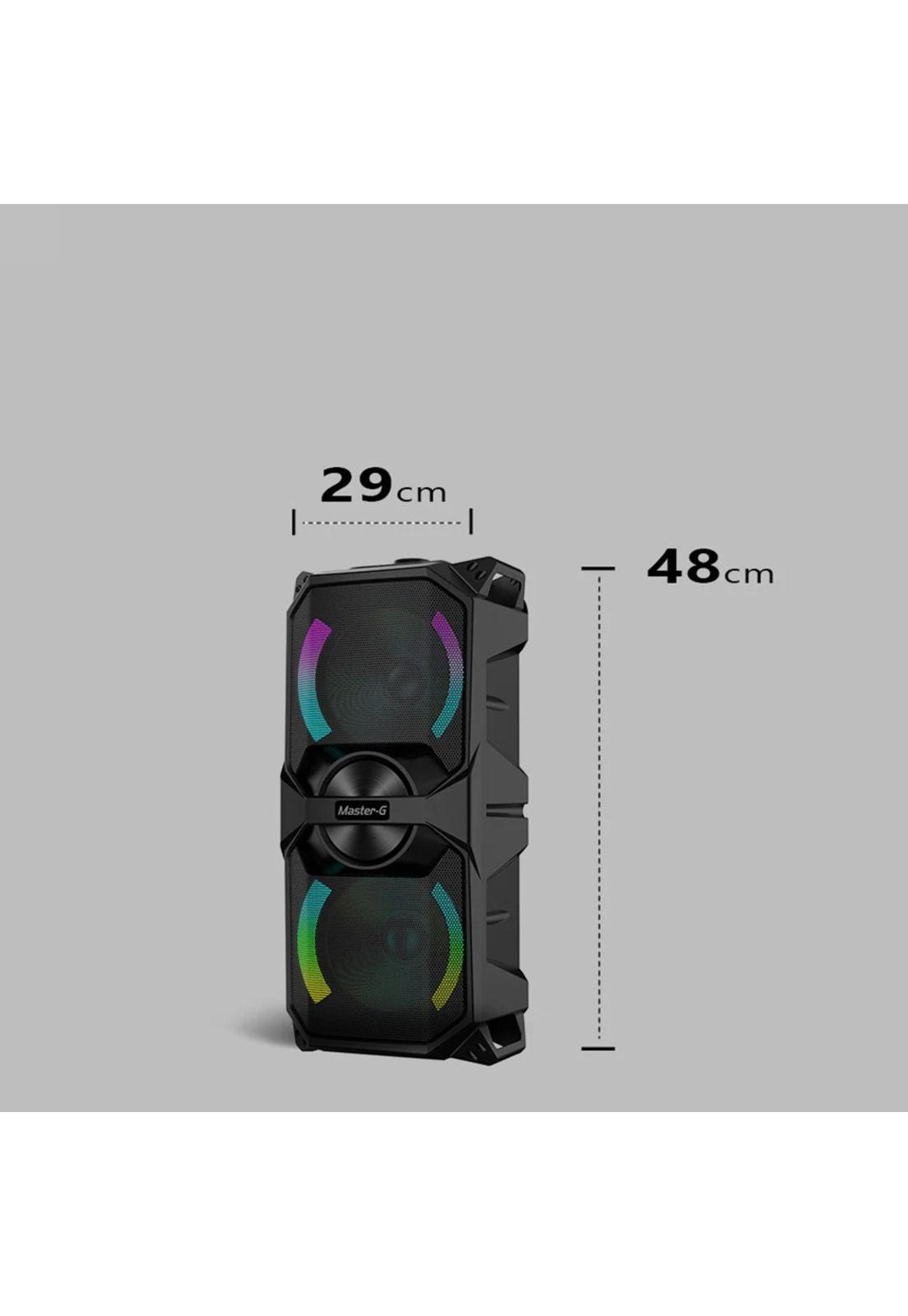 Master-G Parlante Karaoke Bluetooth Luxor 6,5'' x2 con Micrófono-5