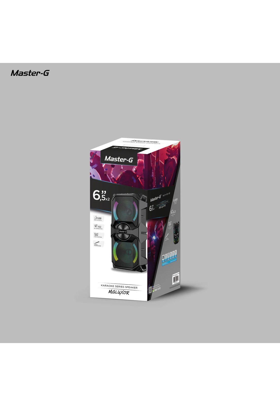Master-G Parlante Karaoke Bluetooth Luxor 6,5'' x2 con Micrófono-6