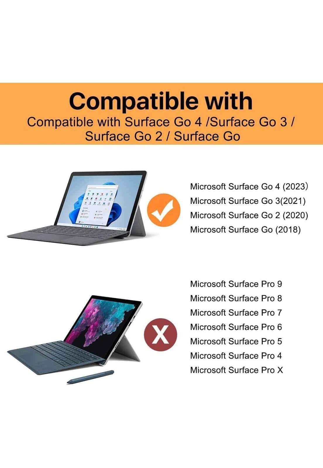 Funda para Microsoft Surface Go de 10,5" con Soporte Giratorio y Correa  Negro-8