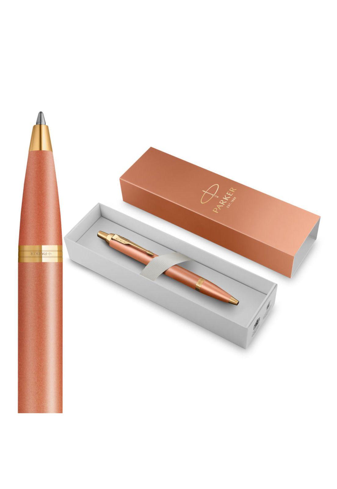 Parker IM Writing Rituals Bolígrafo Punta Media Acabado Naranja Degradado y Adornos Dorados-4
