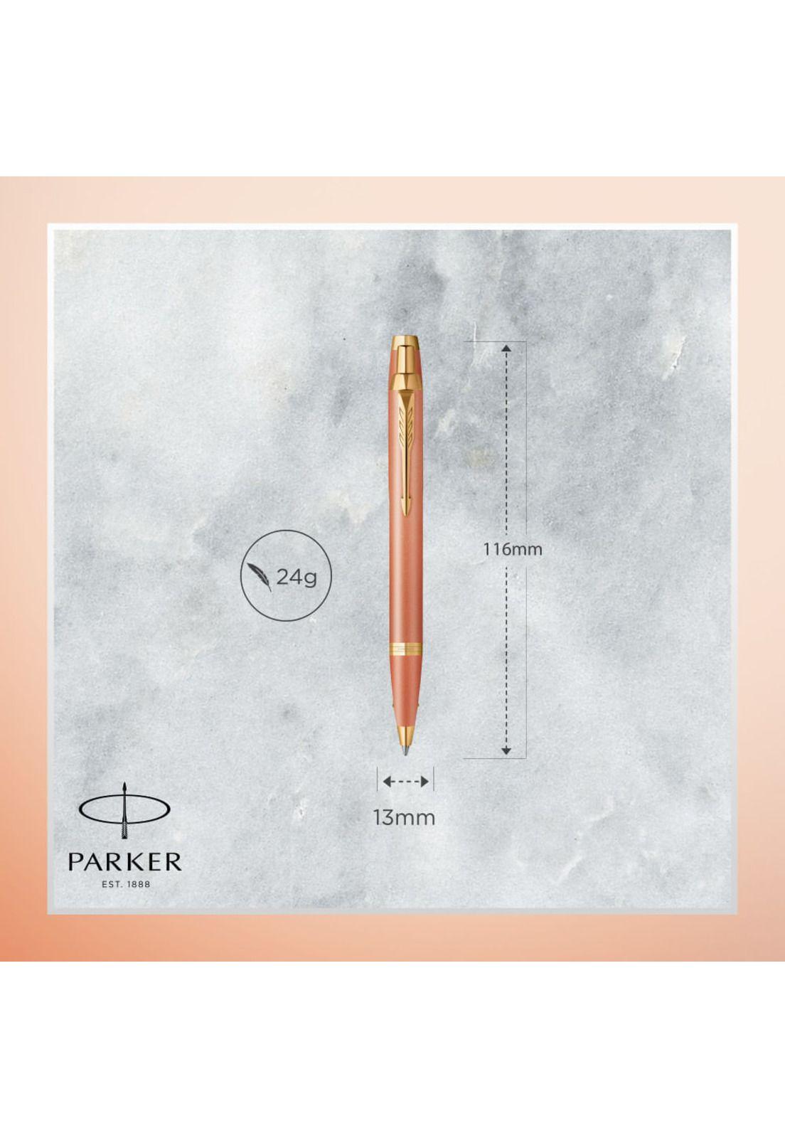 Parker IM Writing Rituals Bolígrafo Punta Media Acabado Naranja Degradado y Adornos Dorados-8
