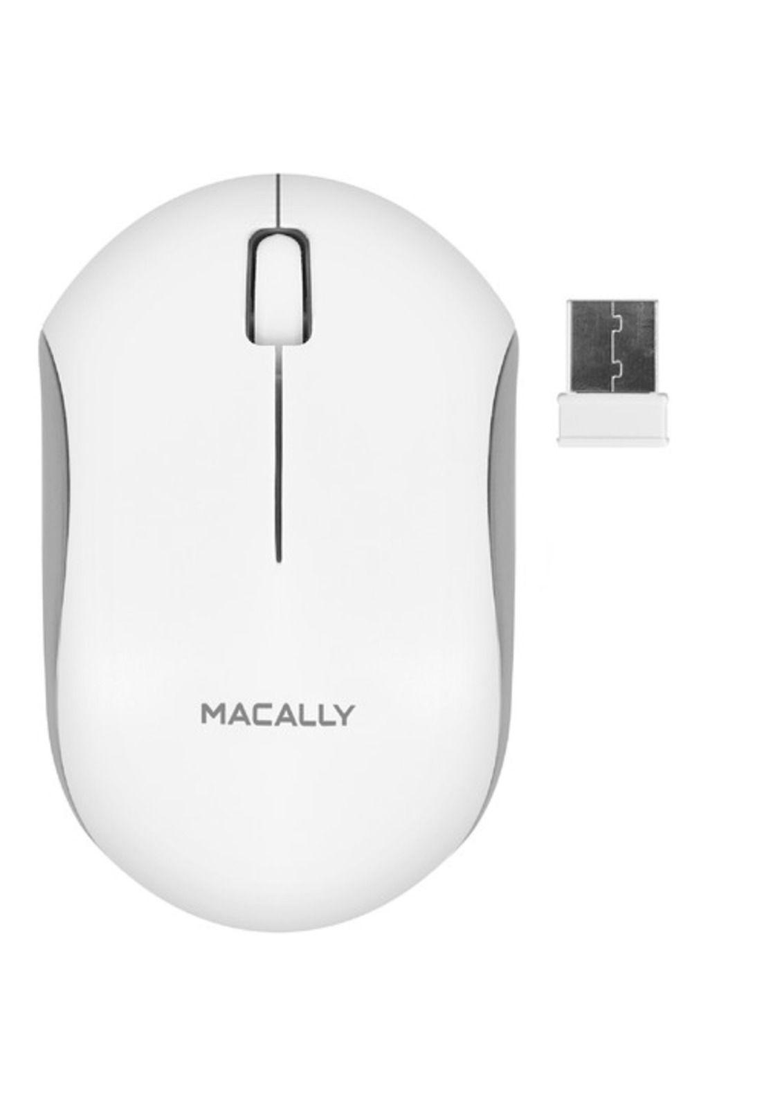Macally Wireless 3-button Optical Rf Mouse For Mac/pc (white)-0