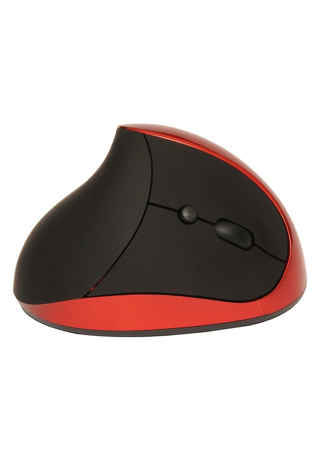 Tecmaster Mouse Ergonómico Inalámbrico Recargable Negro Rojo-0