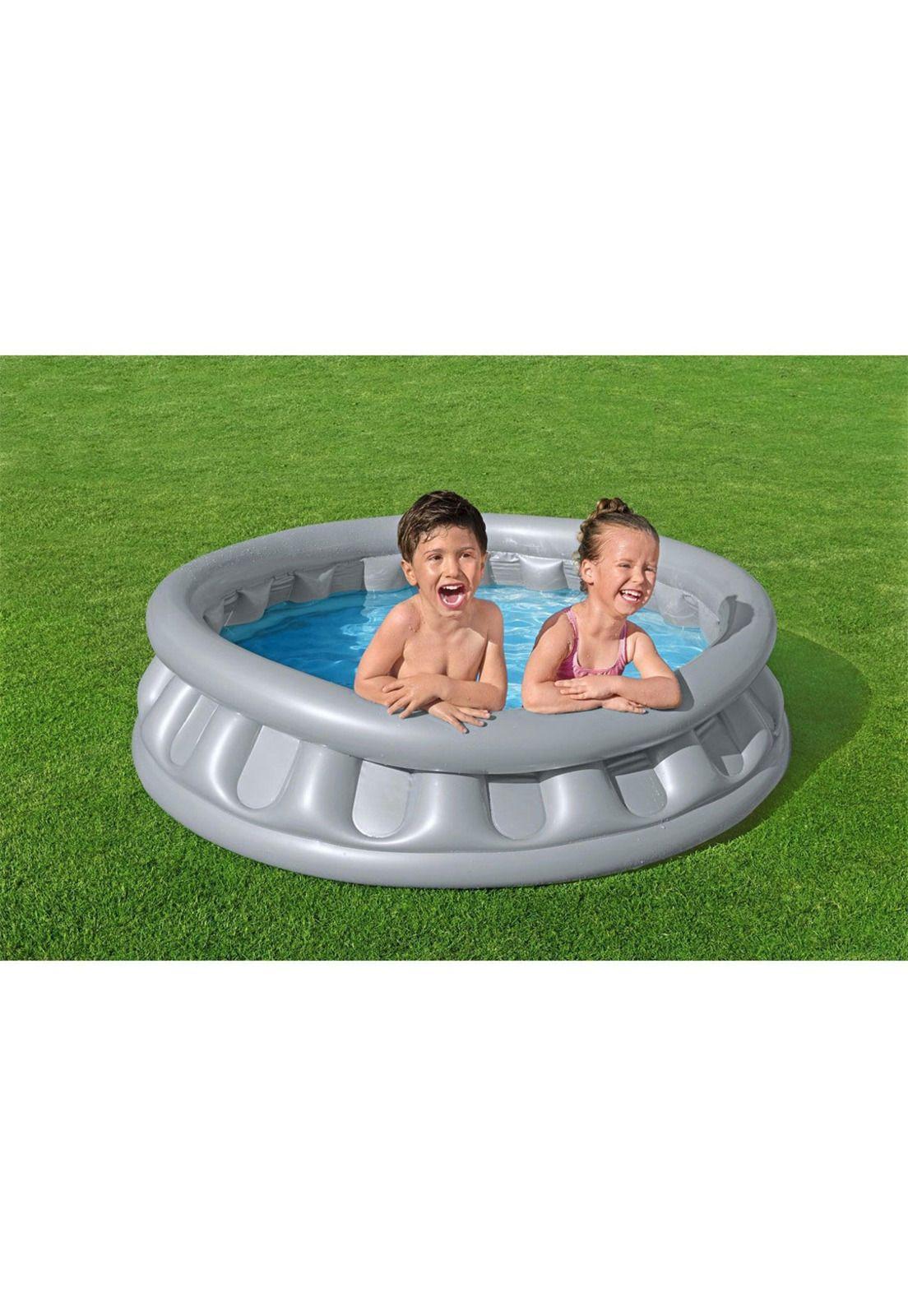 Piscina Bestway Inflable Redonda para Niños 157x41cm Gris-8