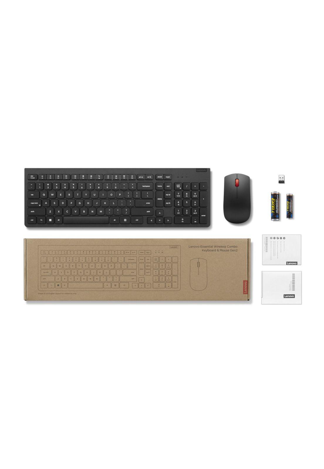 Lenovo Kit Teclado Español + Mouse Essential USB Inalámbrico Gen 2-2