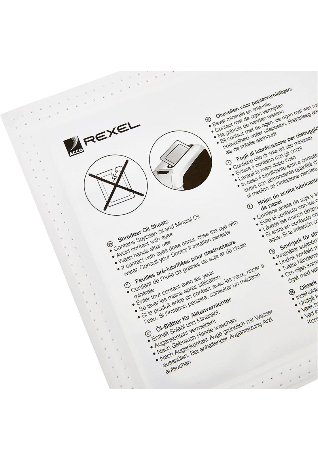 Lubricante en Hojas Rexel de 12 Unidades para Trituradoras-3